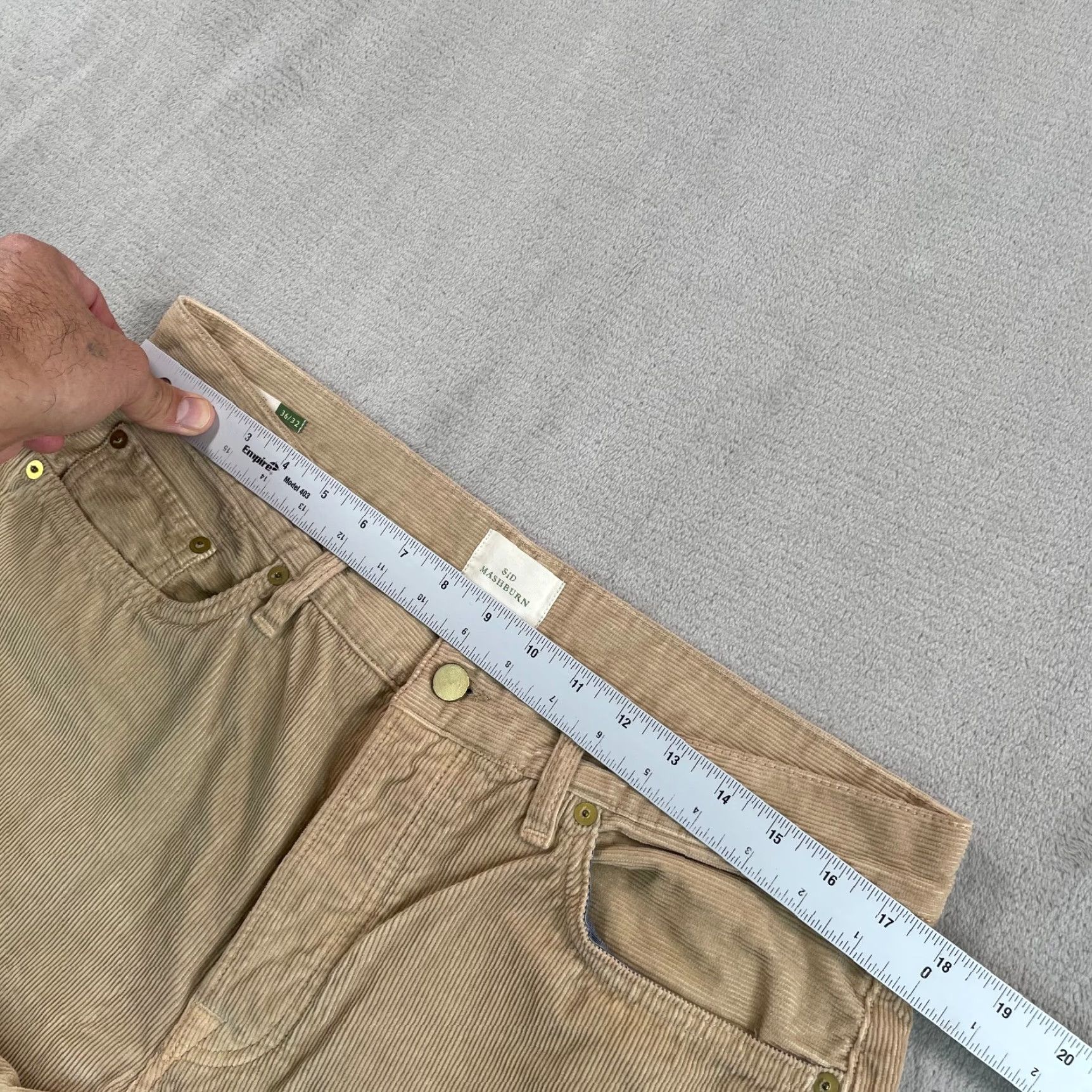 Sid Mashburn Sid Mashburn Pants Corduroy Chino Straight Leg Men 34x28 Khaki Designer Beige Beige? Size US 34 / EU 50 - 7 Thumbnail