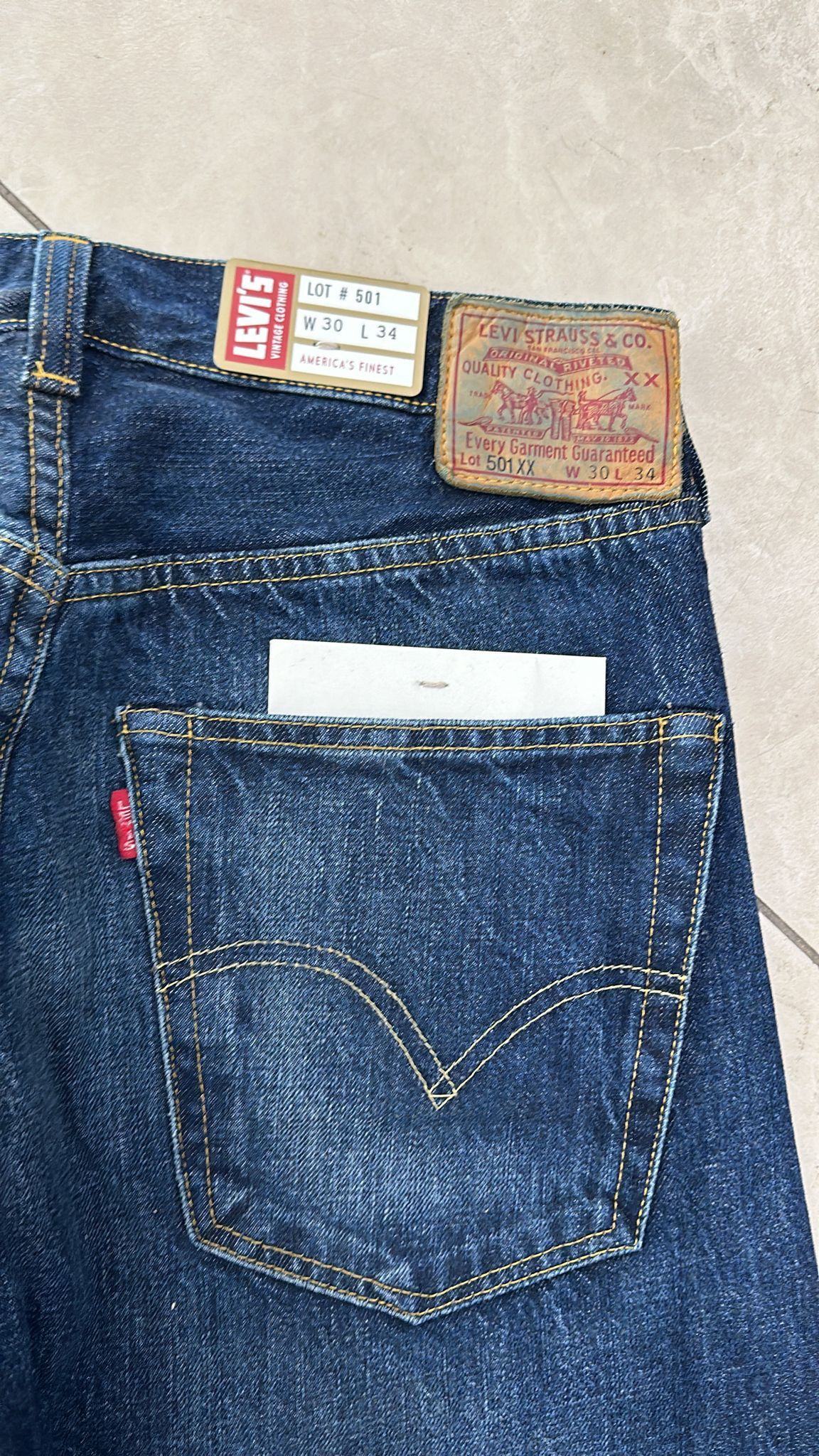 Levi's Vintage Clothing LVC Levi's Vintage Clothing 1947 501XX BigE Selvedge Jeans Size US 30 / EU 46 - 3 Thumbnail