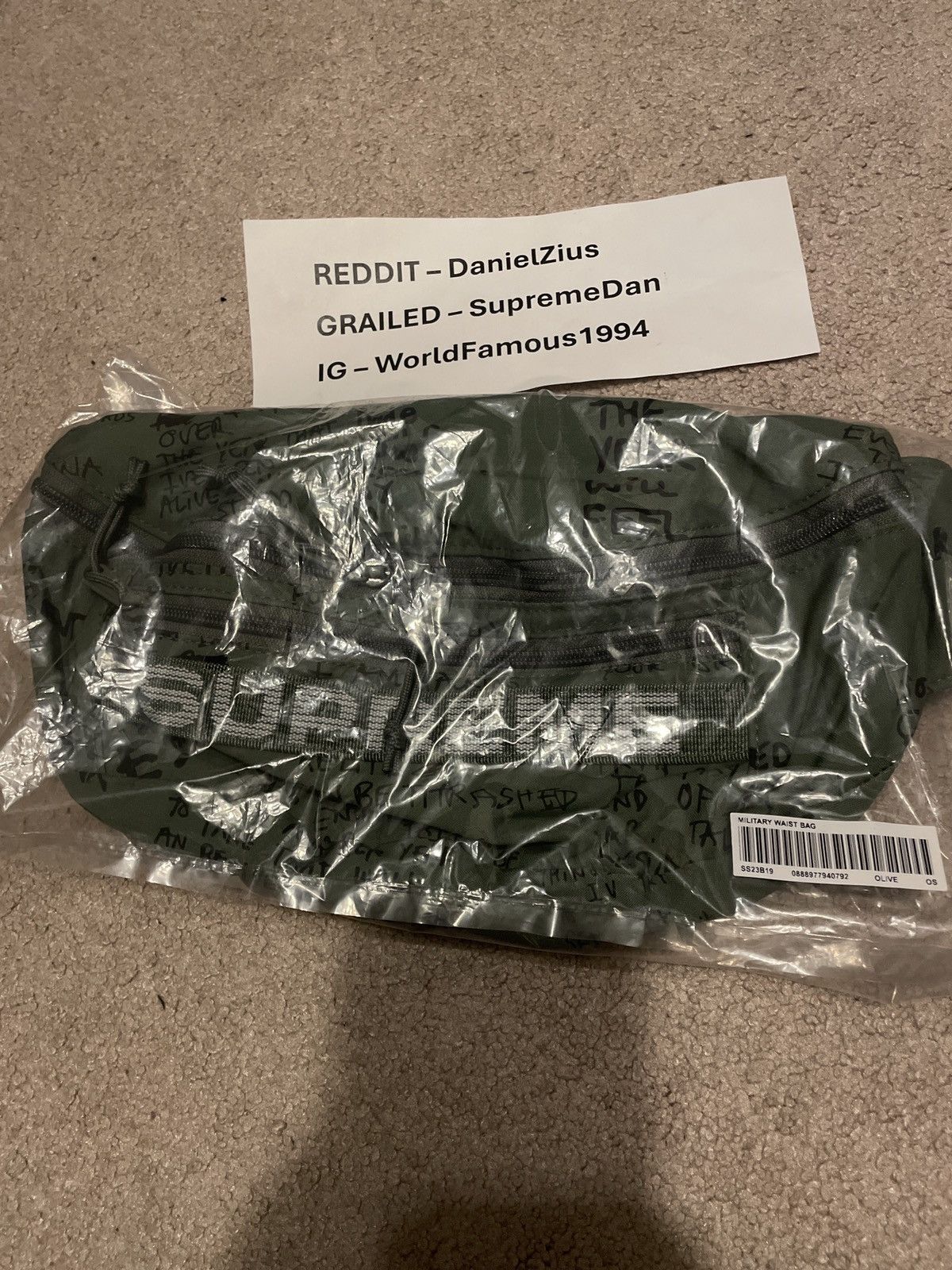 Supreme Supreme Field Waist Bag 'Olive - Gonz' Size ONE SIZE - 3 Thumbnail