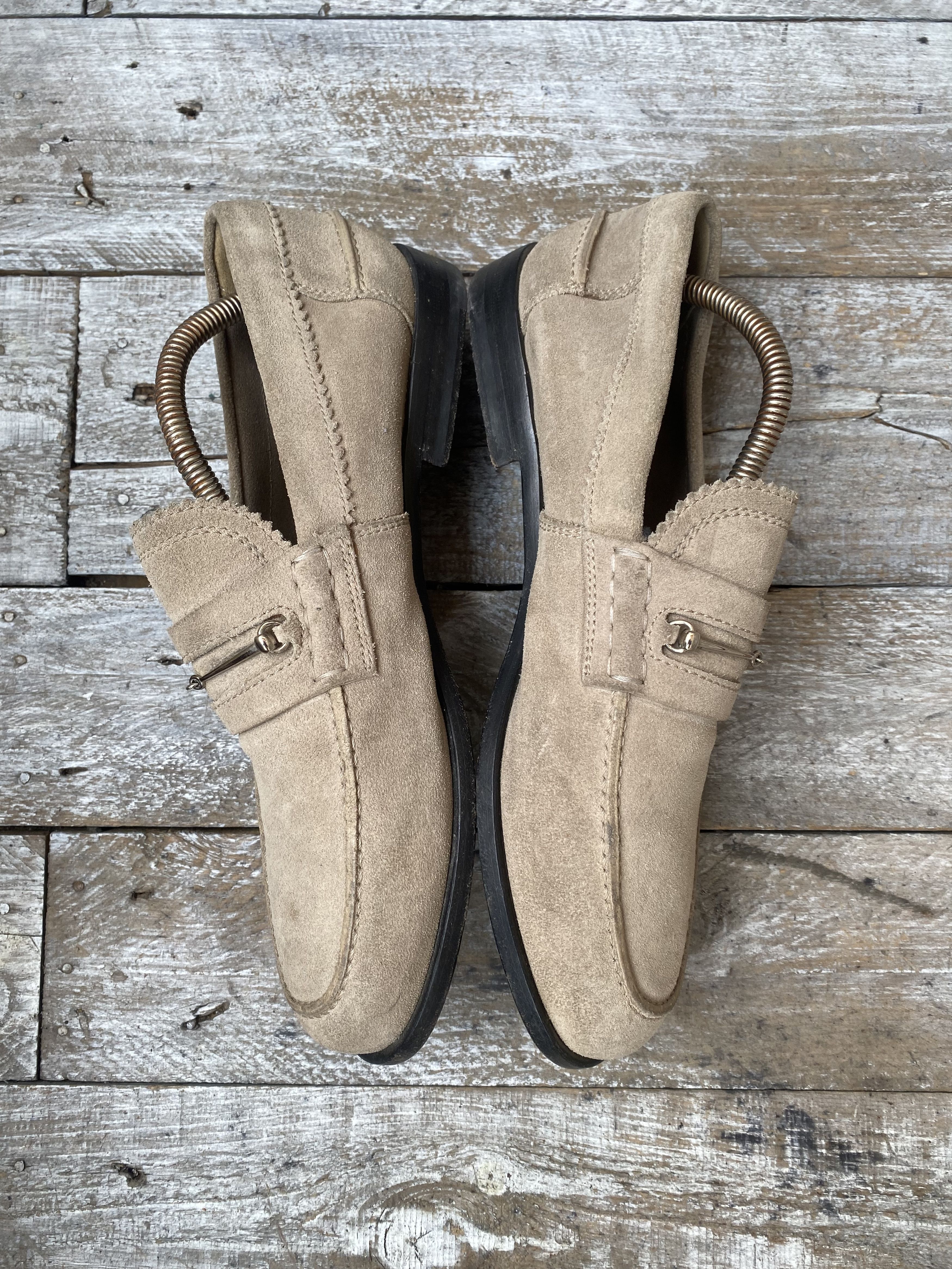 Gucci Gucci horsebit taupe suede leather loafers uk 6 Size US 7 / EU 40 - 8 Thumbnail