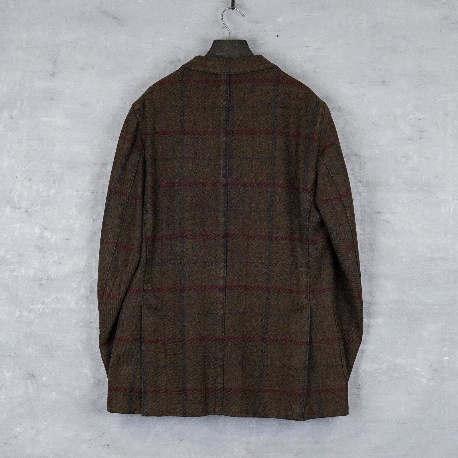 Boglioli Boglioli brown wool blend check lightweight blazer k jacket Size US L / EU 52-54 / 3 - 2 Thumbnail