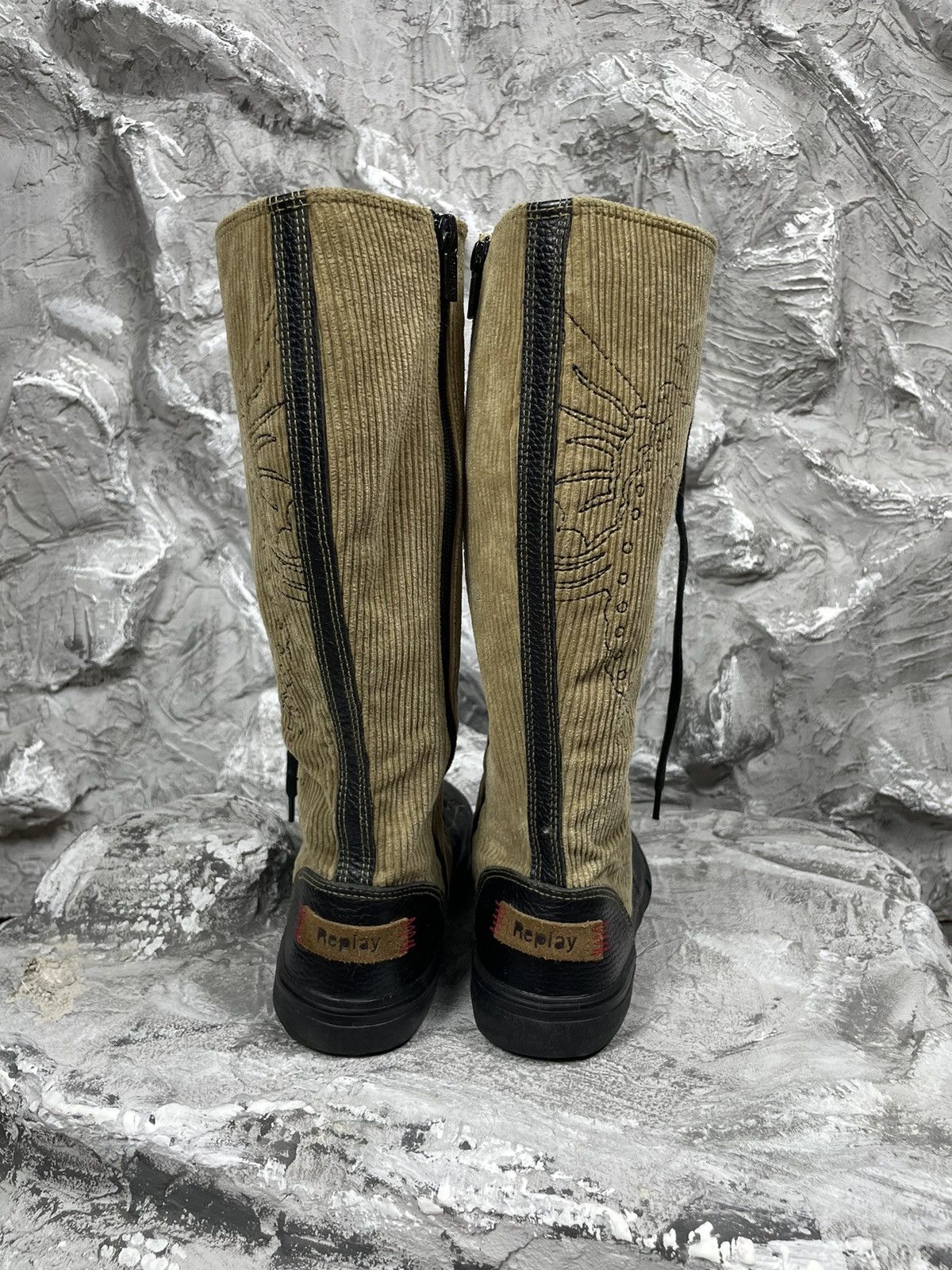 Hysteric Glamour × Japanese Brand 2000s Vintage Grunge Y2K High Dragon Logo Zip Shoes Size US 8 / IT 38 - 7 Thumbnail