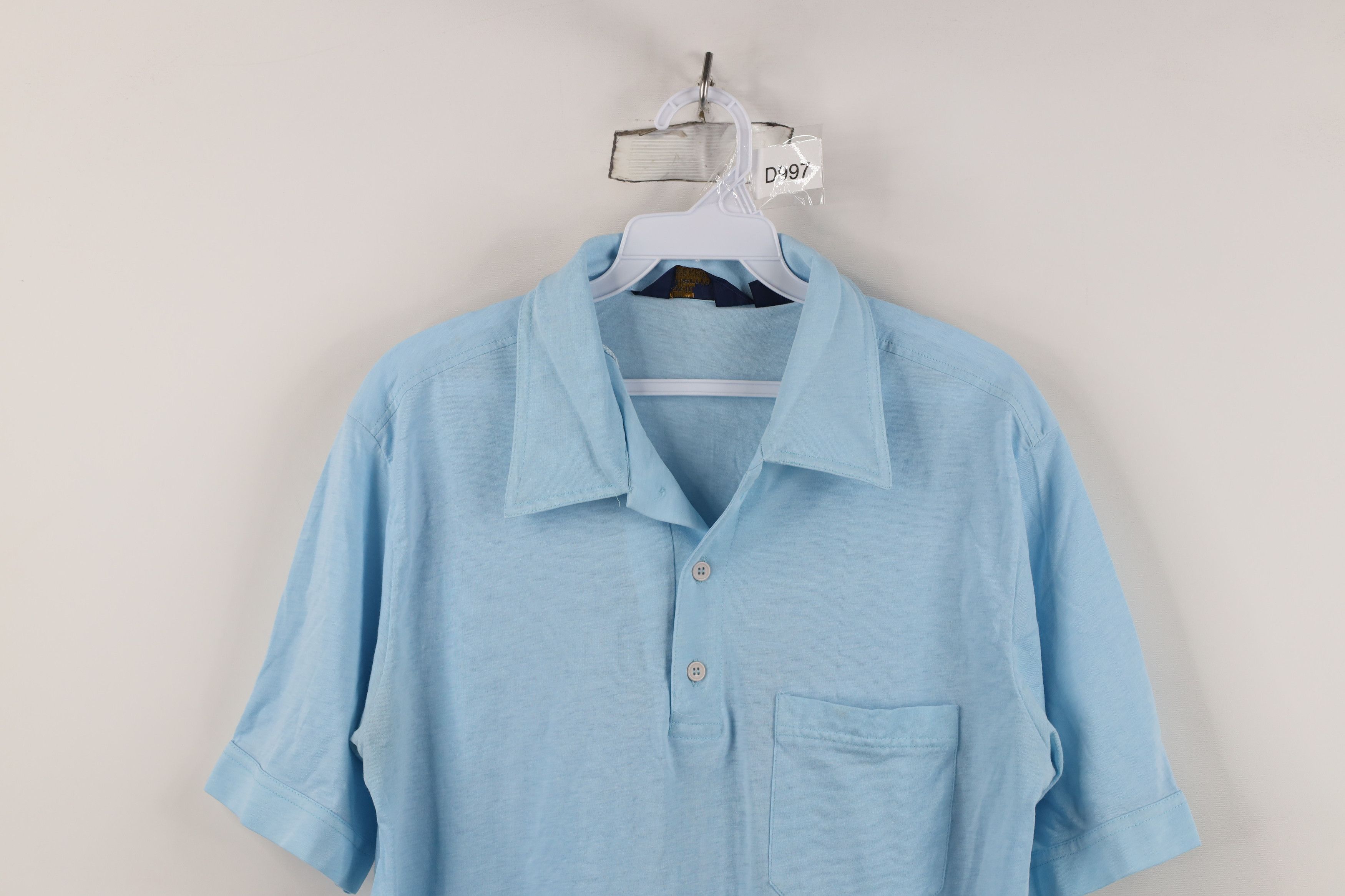 Vintage Vintage 70s Streetwear Knit Collared Golf Polo Shirt Blue Size US L / EU 52-54 / 3 - 2 Thumbnail