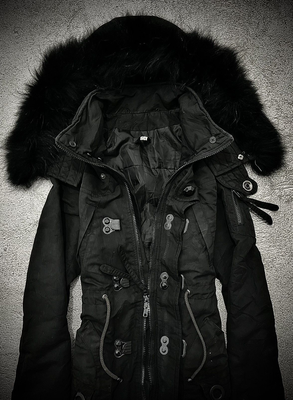 SLY 2000s SLY Racoon Bondage Punk Fur Jacket Size US M / EU 48-50 / 2 - 2 Thumbnail