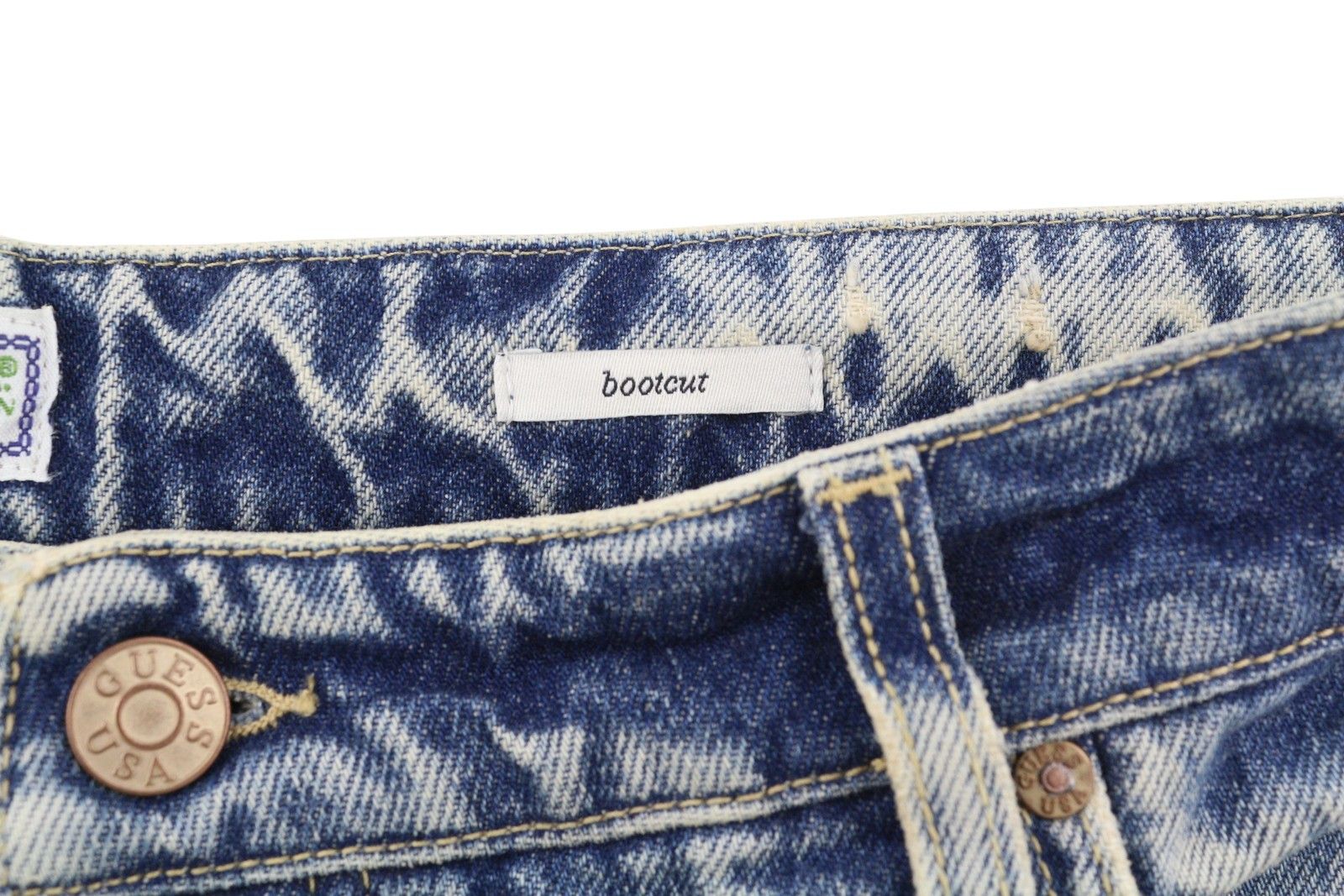 Guess GUDL W32/L32 Blue Whiskers Bootcut Button Fly 87828 Size US 32 / EU 48 - 7 Thumbnail