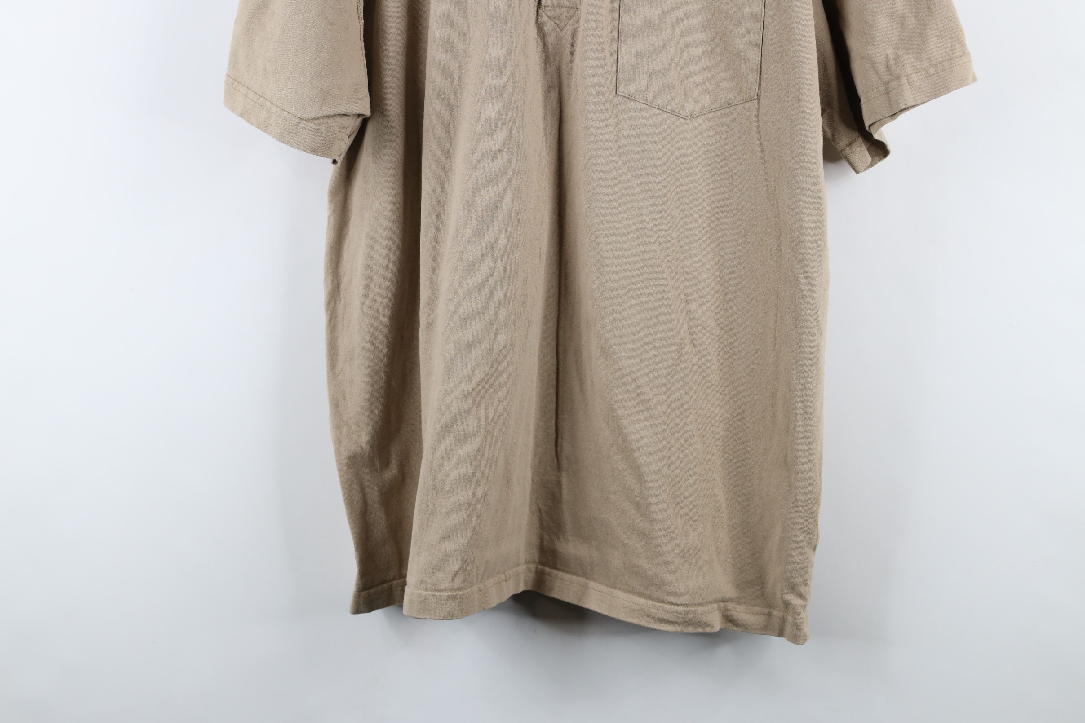Dickies × Vintage Vintage Y2K Dickies Workwear Henley T-Shirt Beige Cotton Size US XL / EU 56 / 4 - 3 Thumbnail