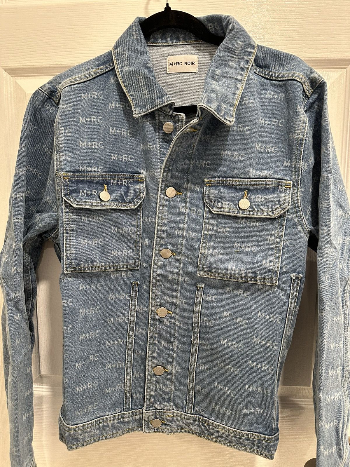 image of M Rc Noir M+Rc Noir Denim Jacket in Blue, Men's (Size Medium)
