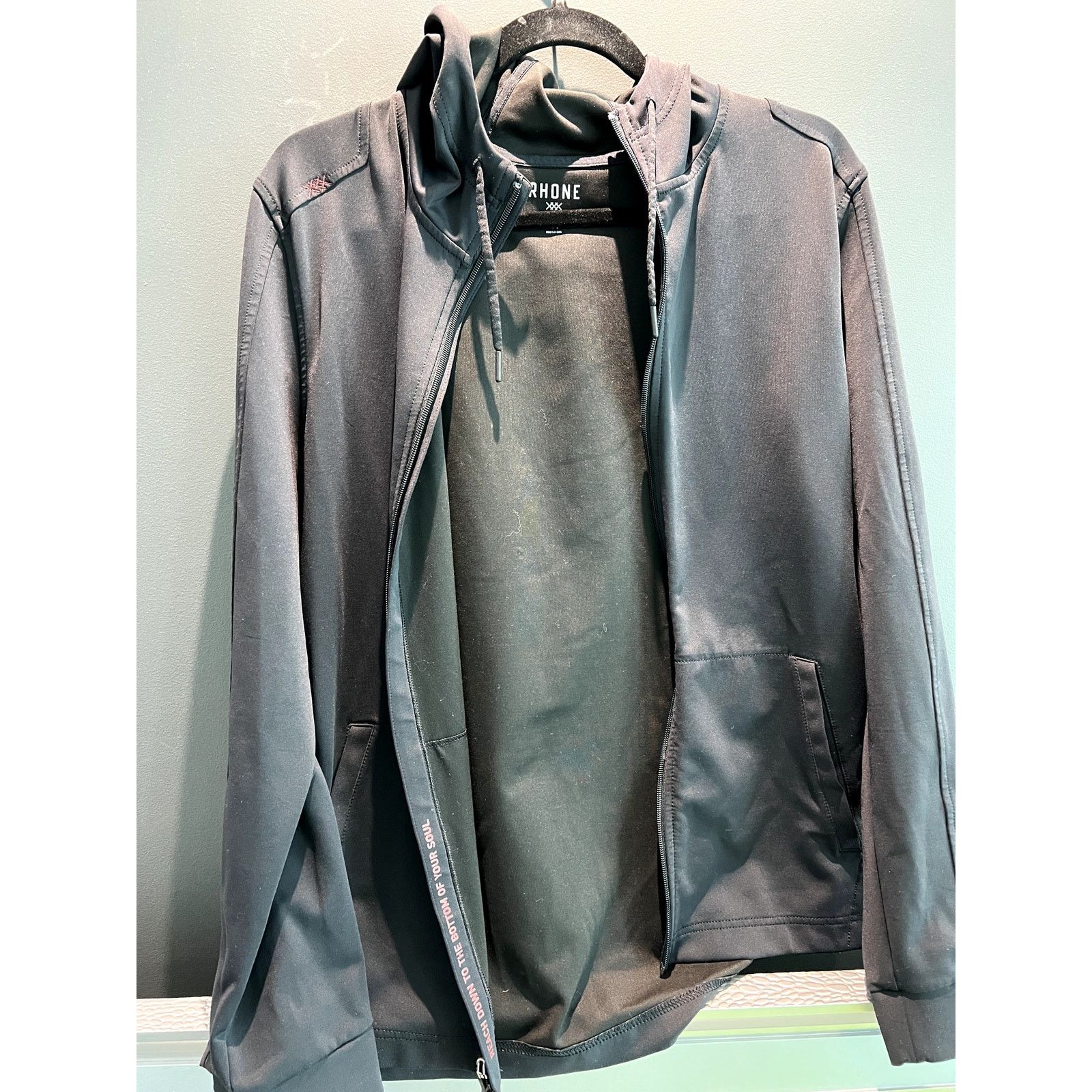 Rhone Large Rhone Mens Activewear Zip-Up Hoodie - Black Size US L / EU 52-54 / 3 - 1 Thumbnail