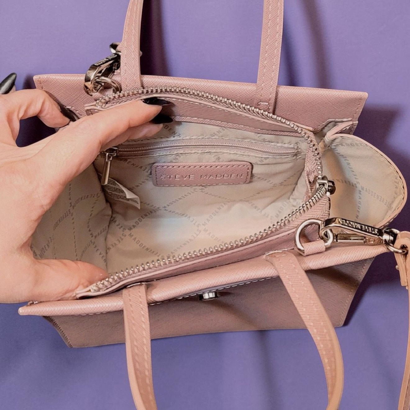 Steve Madden Steve Madden Blush Pink Structured Satchel Crossbody NWOT Size ONE SIZE - 11 Thumbnail
