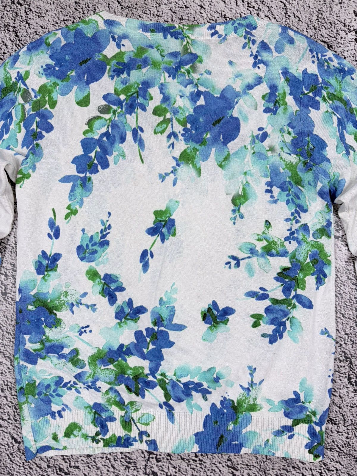Japanese Brand Luisa Spagnoli Floral Knit Twin Set Cardigan Top Italy S Size S / US 4 / IT 40 - 10 Thumbnail