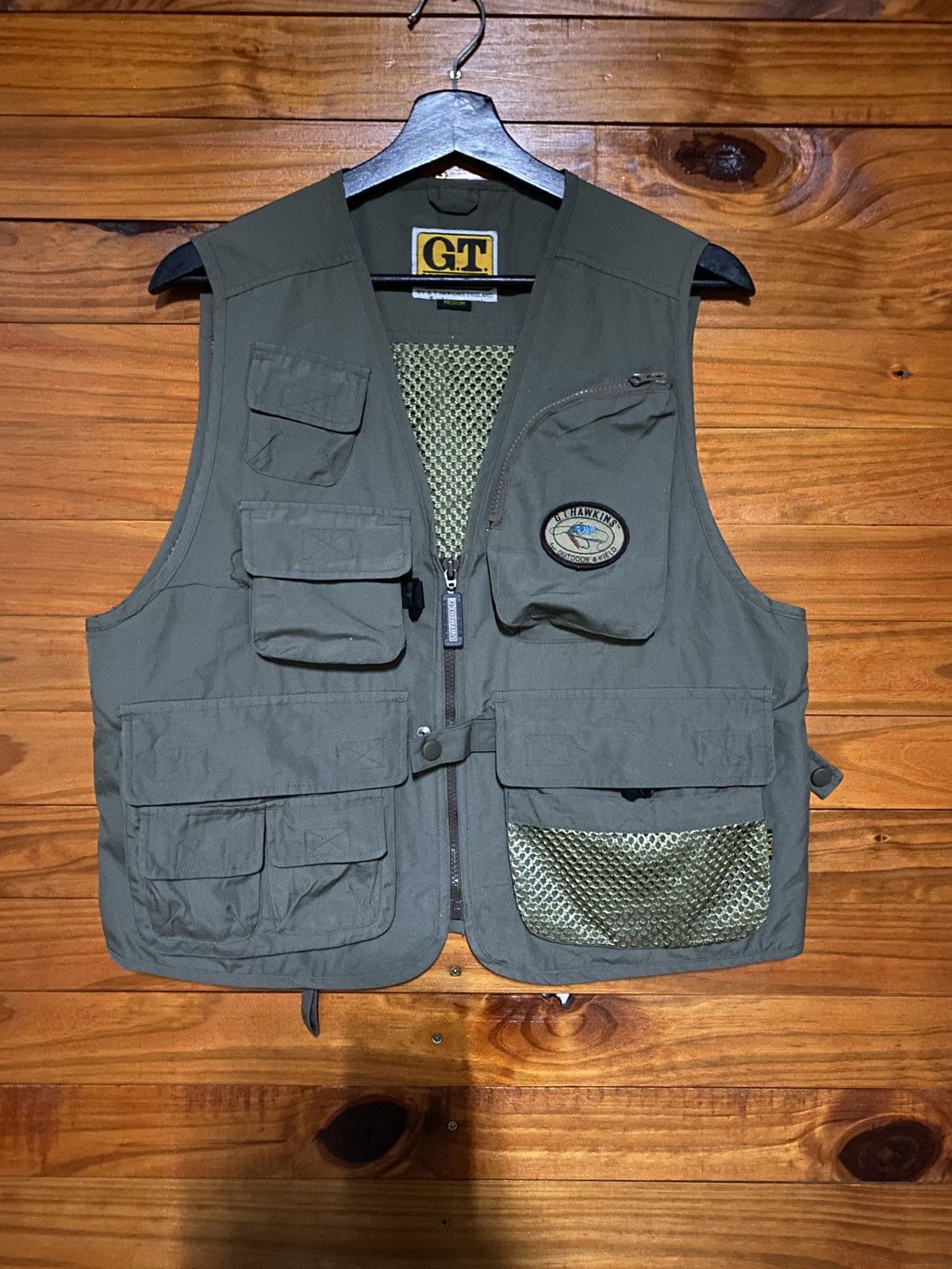 Vintage Vintage G.T. Hawkins Outdoor Fishing Vest Olive Green Safari Size US M / EU 48-50 / 2 - 3 Thumbnail