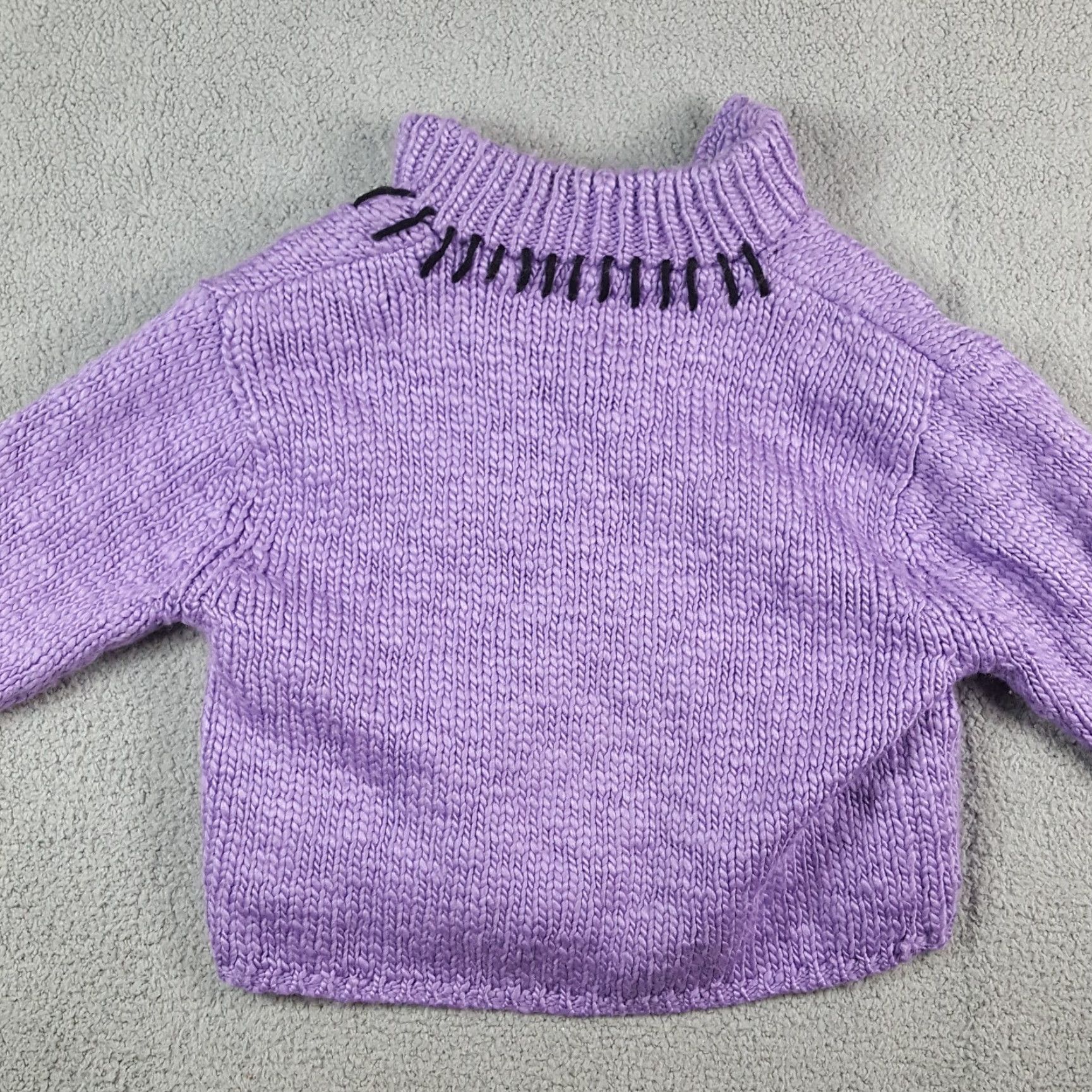 Vintage VINTAGE Jamie Sadock Y2K Purple Cable Knit Cardigan Sweater Women’s Medium Zip Up Soft Warm 90s Retro Size M / US 6-8 / IT 42-44 - 4 Thumbnail