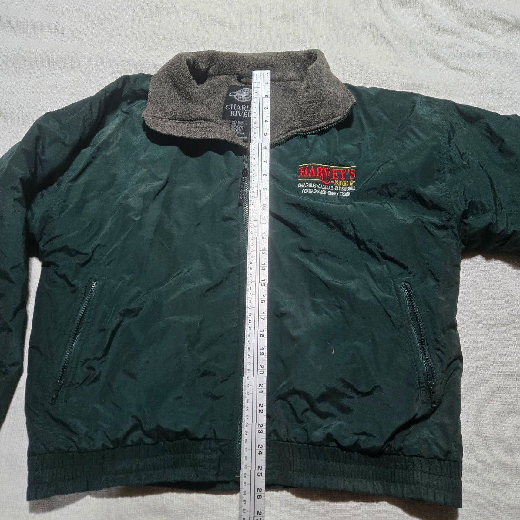 Vintage VINTAGE Harvey's Radford VA Virginia Chevrolet Buick Employee Coat Jacket Men's L Large Size US L / EU 52-54 / 3 - 6 Thumbnail