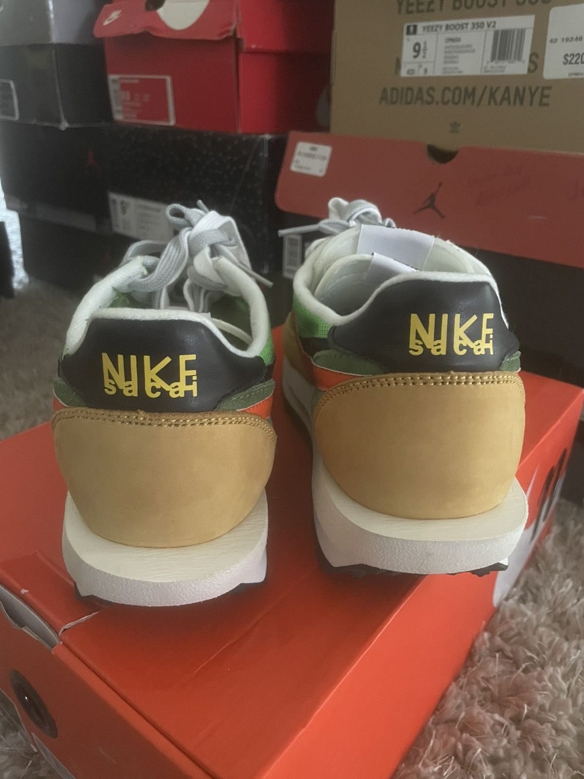 Nike × Sacai Nike Sacai x LDWaffle Green Gusto sz 9 Size US 9 / EU 42 - 6 Thumbnail