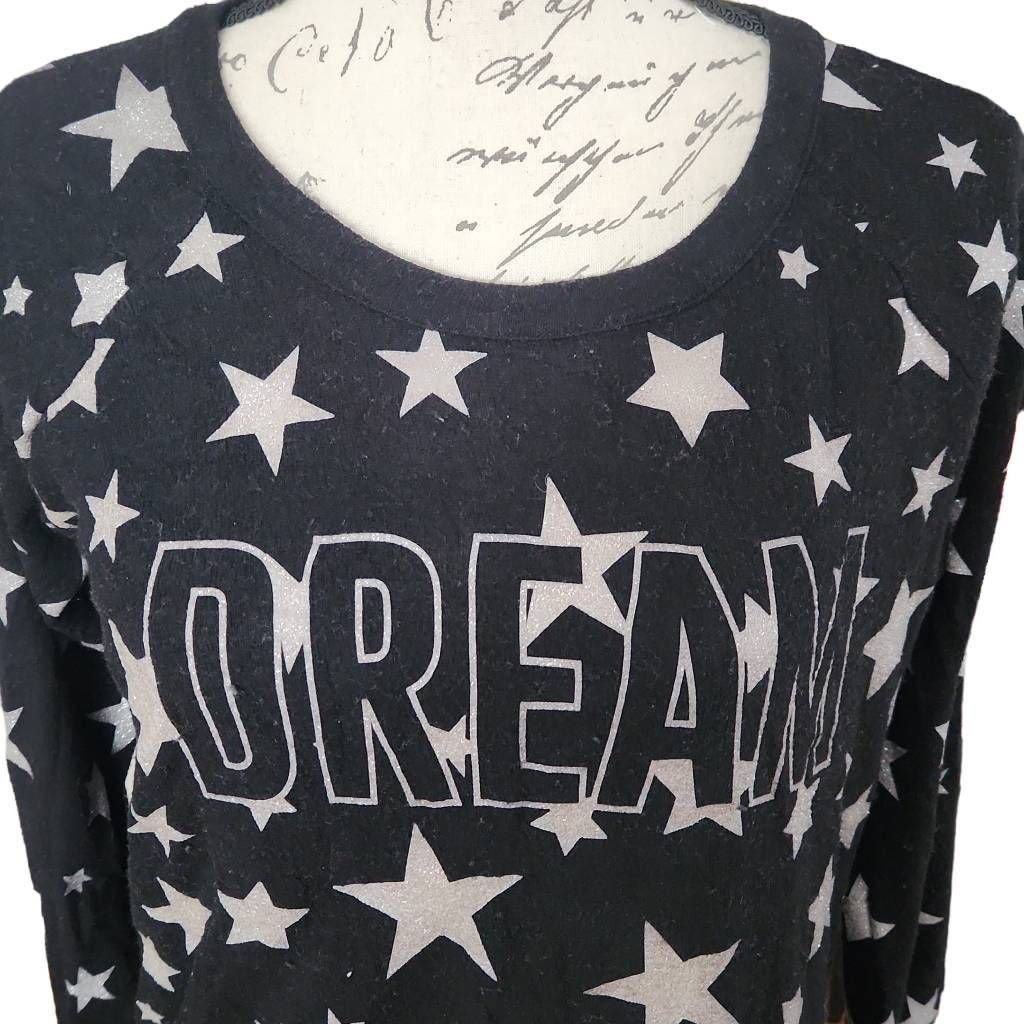 Chaser Brand Chaser Ladies Size Medium Soft Black Fleece Dream Top with S Size M / US 6-8 / IT 42-44 - 3 Thumbnail