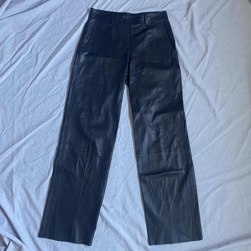 Helmut Lang Helmut Lang black lambskin leather pants Size 26" / US 2 / IT 38 - 4 Thumbnail