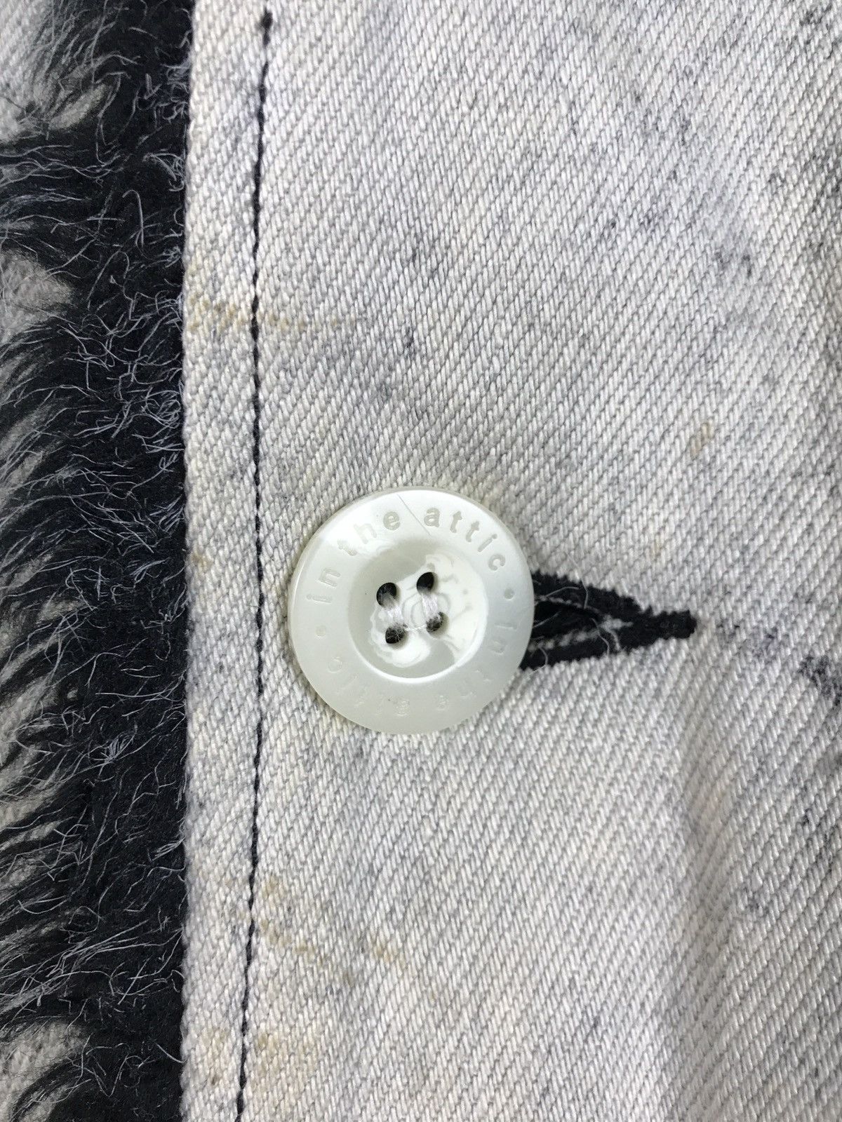 In The Attic IN THE ATTIC Punk Grunge Distressed Graffiti Faux Fur Jacket Size US M / EU 48-50 / 2 - 11 Thumbnail