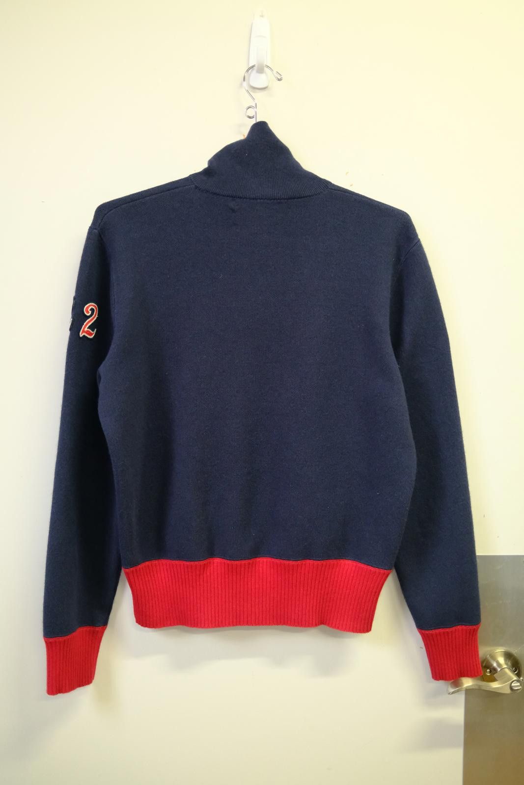 Polo Ralph Lauren 90's Polo Ralph Lauren U.S.A 22 Patch Quarter-Zip Sweater Size L / US 10 / IT 46 - 2 Thumbnail