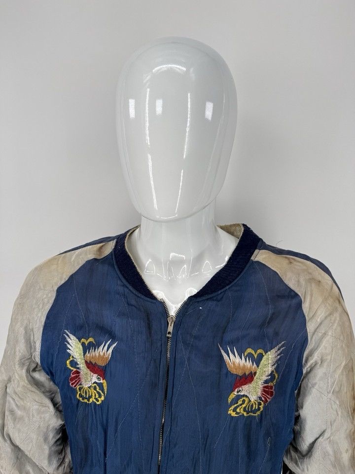 Vintage Mens Vintage 50s Okinawa Japan Satin Bomber Jacket Med Size US M / EU 48-50 / 2 - 2 Thumbnail