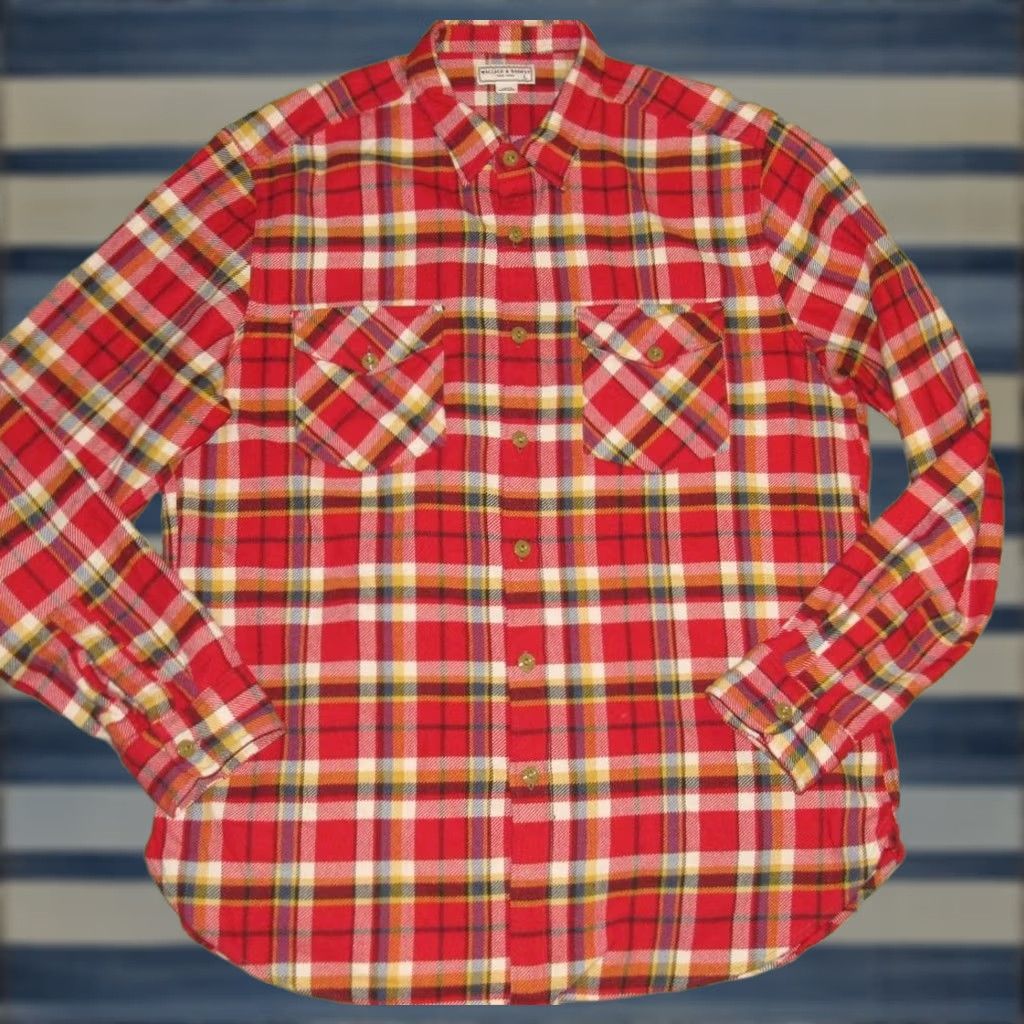 Wallace & Barnes WALLACE & BARNES Red Plaid Long Sleeve Cotton Twill Work Shirt Large Mens XL? Size US L / EU 52-54 / 3 - 1 Thumbnail