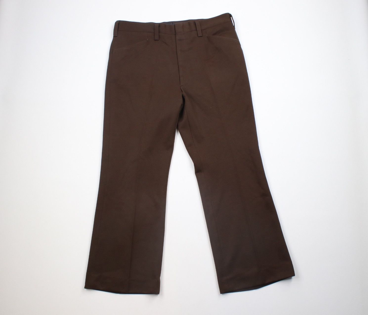 image of Vintage 70's Streetwear Bell Bottoms Chino Pants Brown Usa, Men's (Size 36)