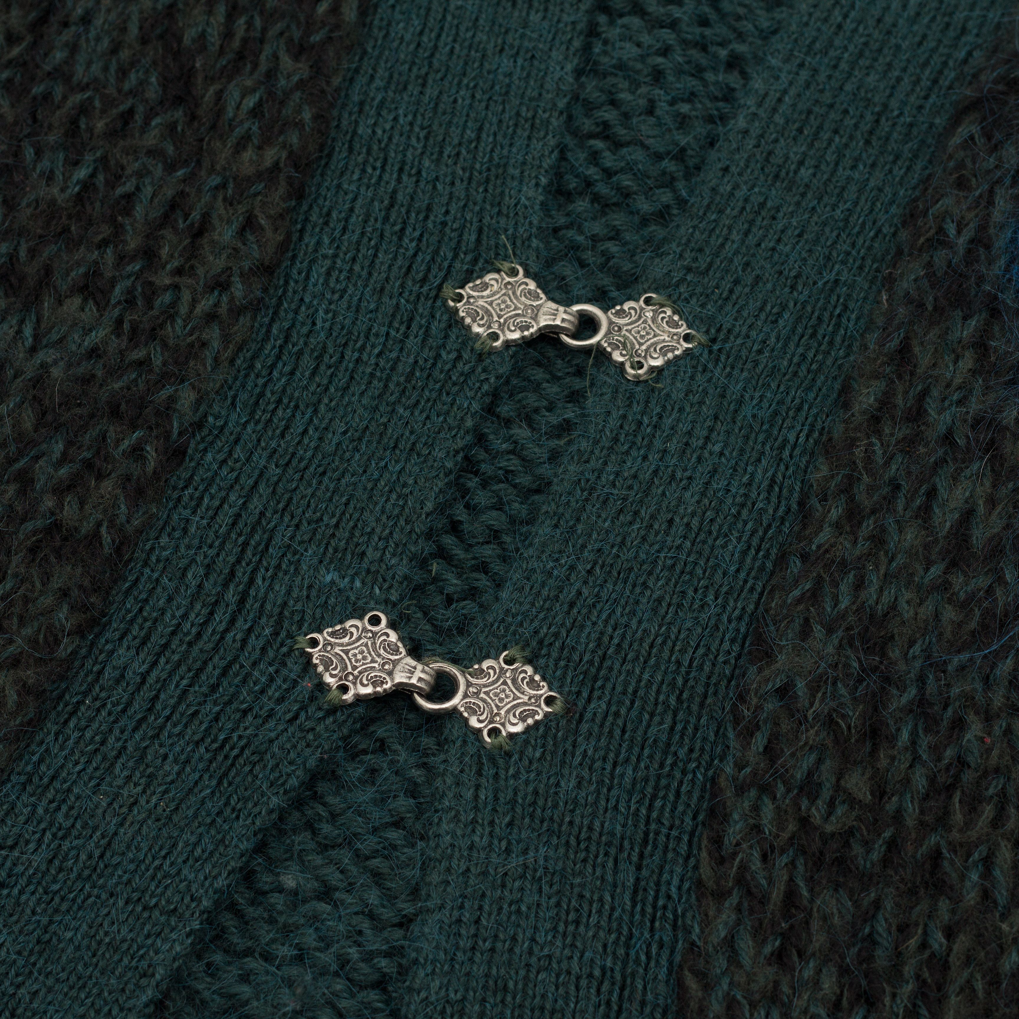 Versace Vintage Handmade Mohair Cardigan Gianni Versace Yarn Tag 80s Size ONE SIZE - 18 Thumbnail