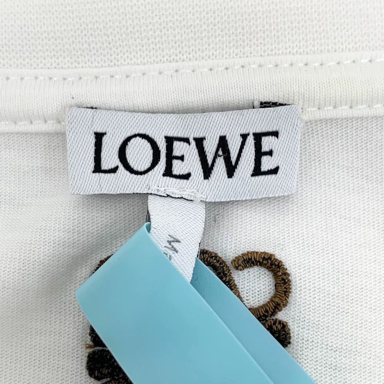 Loewe Loewe White abstract figure printed cotton round neck shor Size L / US 10 / IT 46 - 5 Thumbnail