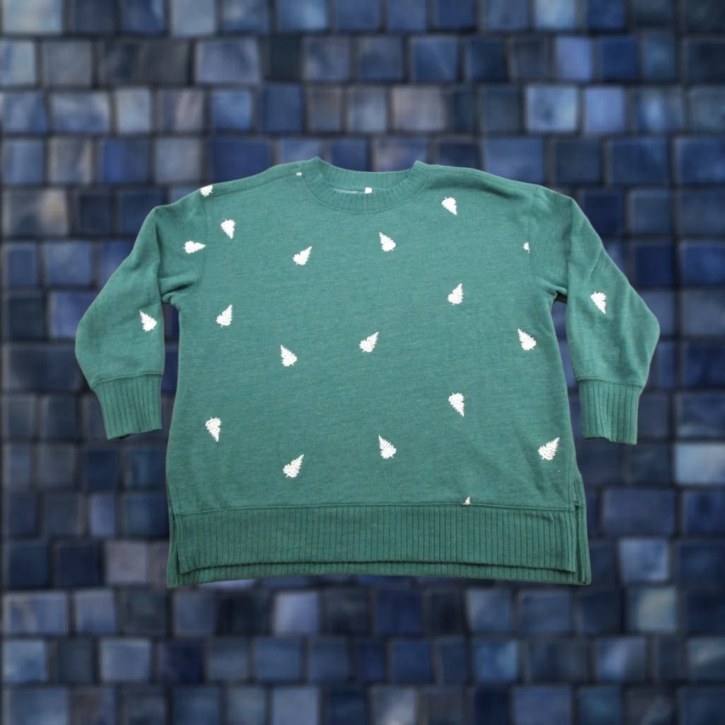 Vintage Maurices Womens Embroidered Pine Tree Holiday Christmas Sweatshirt XL Green Size XL / US 12-14 / IT 48-50 - 1 Thumbnail