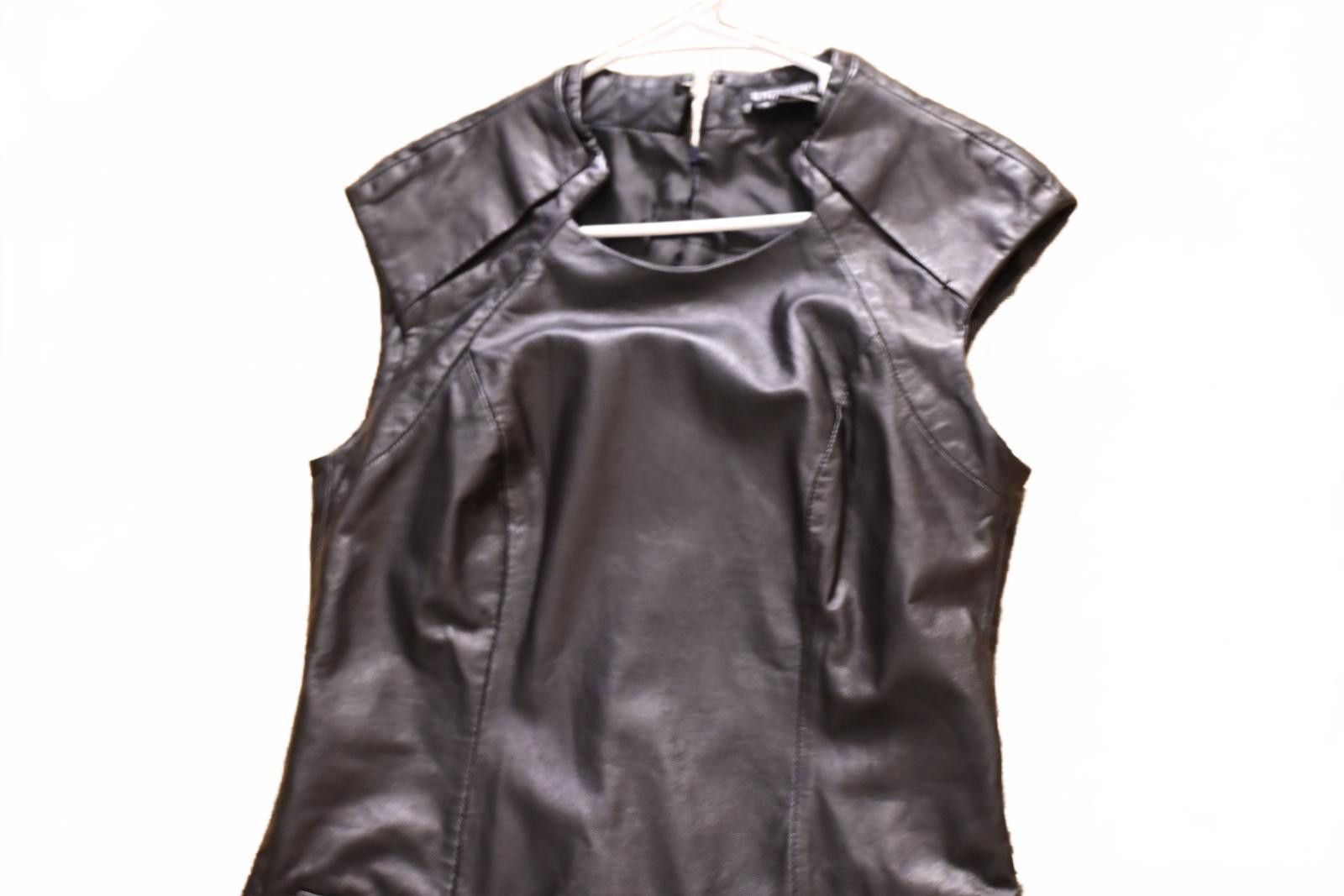 Other Etcetera Black Leather Sleeveless Dress Size 4 Size S / US 4 / IT 40 - 2 Thumbnail