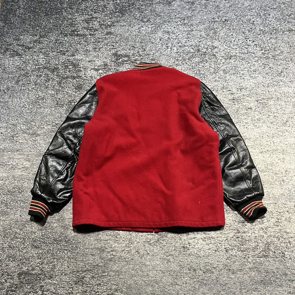 Vintage Vintage 1960s Stauffers Reality Wool Leather Varsity Jacket Size US L / EU 52-54 / 3 - 2 Thumbnail