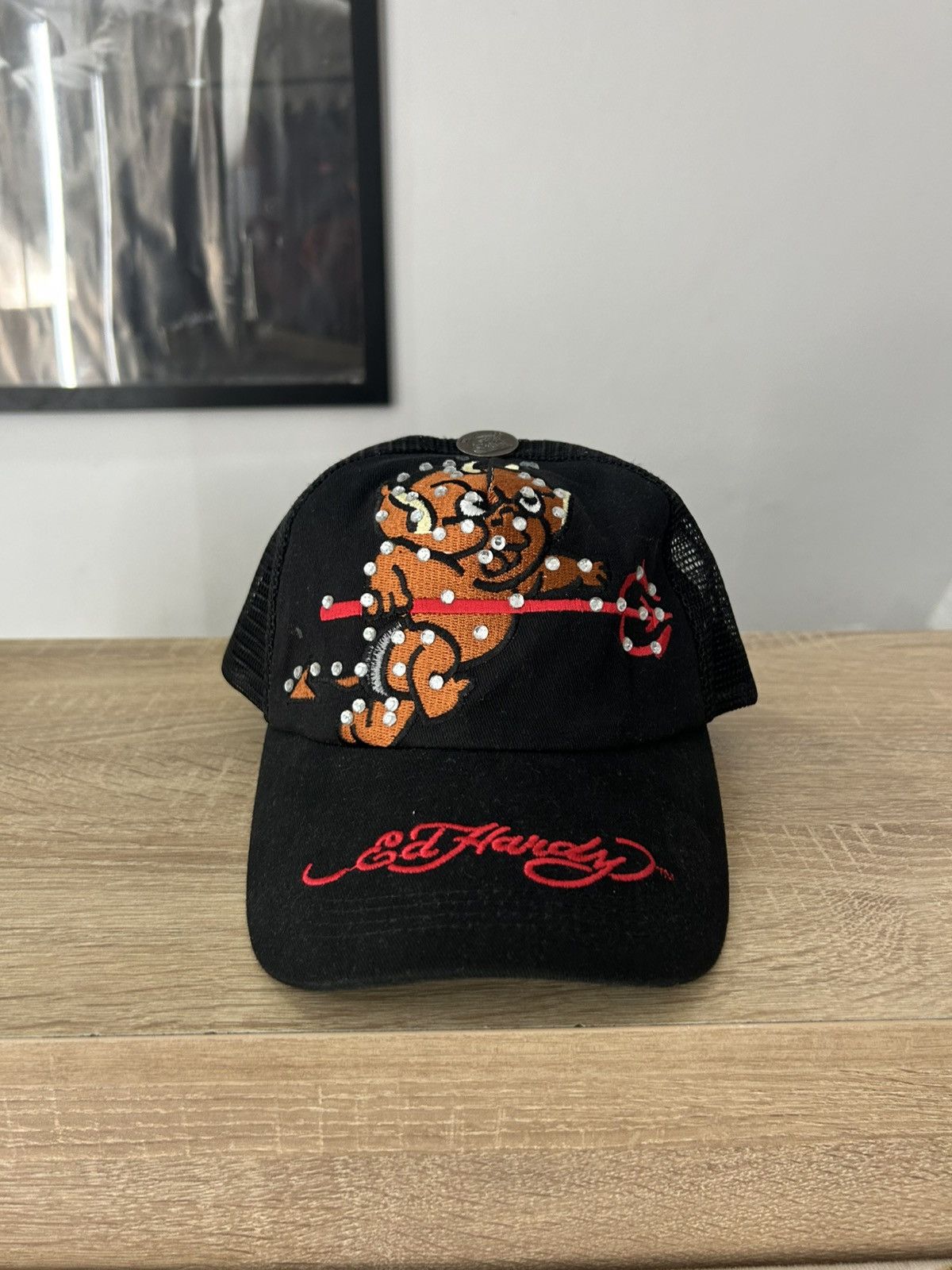 Ed Hardy Ed hardy Baby Devil Trucker Hat Size ONE SIZE - 2 Thumbnail