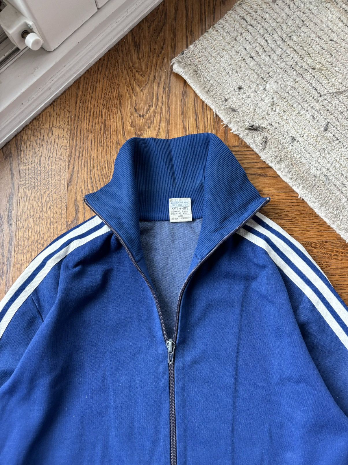 Vintage Adidas Rare 1960s 70s Men Track Jacket Blue West Germany Retro Size / 70s buying vintage adidas jacket