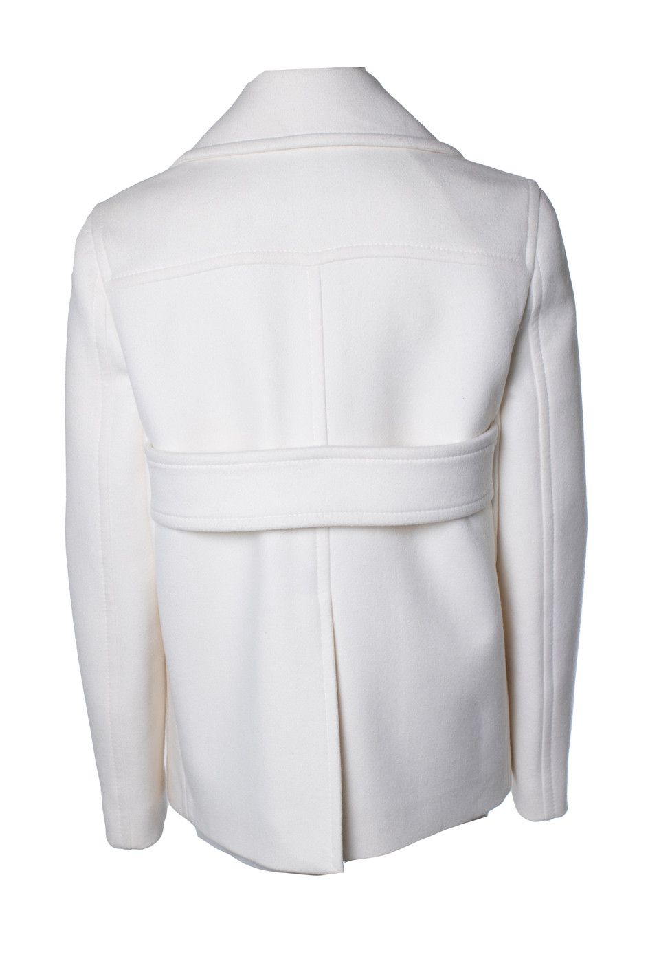 Valentino Valentino, V logo wool and cashmere coat in white Size M / US 6-8 / IT 42-44 - 5 Thumbnail