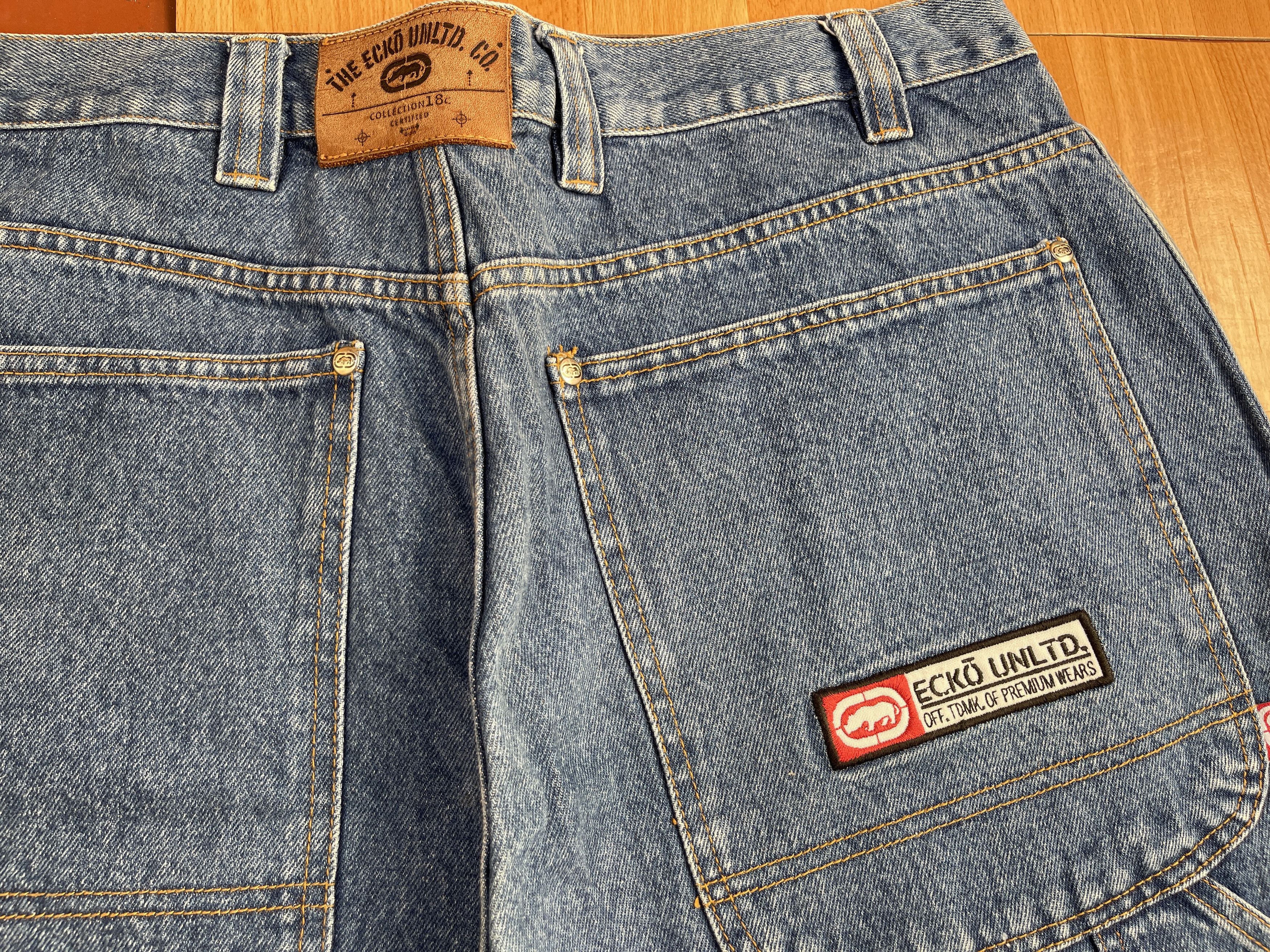 Ecko Unltd. Ecko Unltd jeans, baggy, vintage 90s hip hop skater Y2K W 36 Size US 36 / EU 52 - 8 Thumbnail