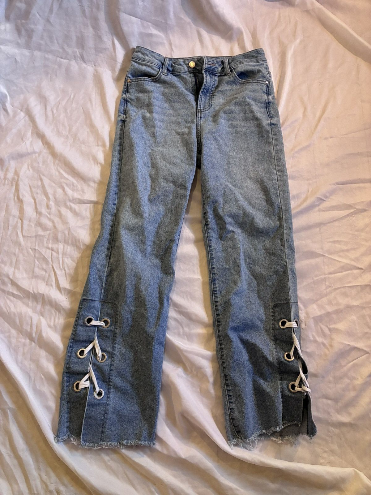 Other No Boundaries Lace Up Jeans Size 27" / US 4 / IT 40 - 2 Thumbnail