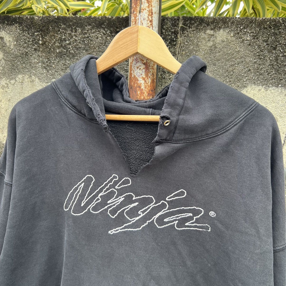 Vintage “VINTAGE” KAWASAKI NINJA DISTRESS HOODIE Size US XXL / EU 58 / 5 - 3 Thumbnail