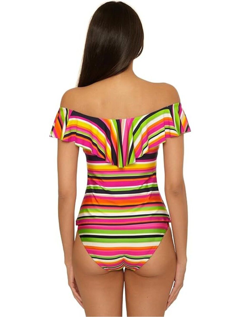 Trina Turk NWT New Trina Turk Ruffle Off Shoulder Swimsuit Top Only In Size M / US 6-8 / IT 42-44 - 2 Thumbnail