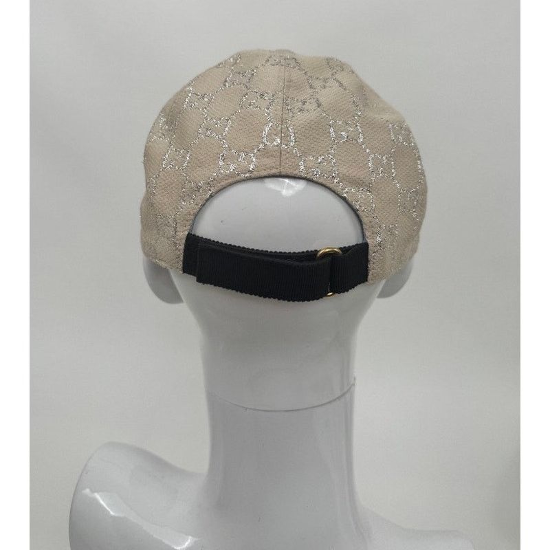 Gucci Gucci Gardenia Silver Canvas Monogram Rush Baseball Hat Size ONE SIZE - 7 Thumbnail