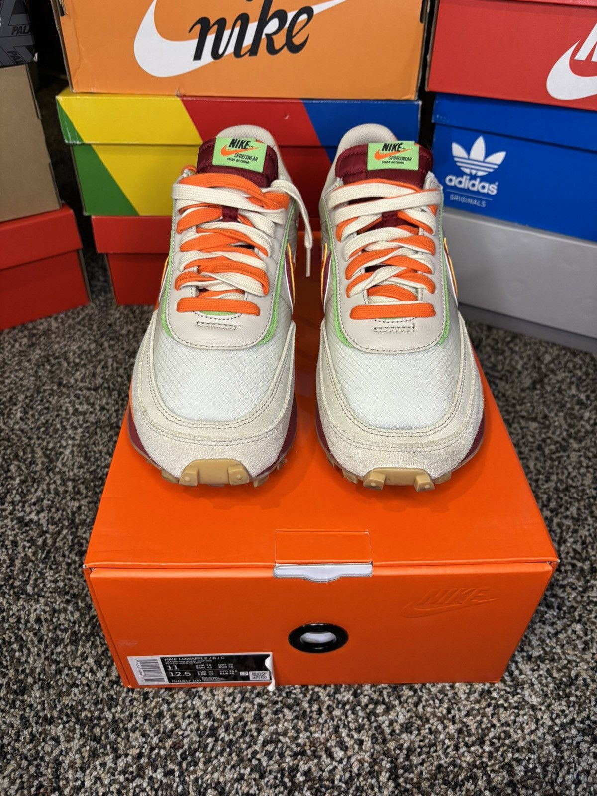 CLOT × Nike × Sacai Sacai X Clot X Nike LDWaffle ‘net orange’ Size US 11 / EU 44 - 2 Thumbnail