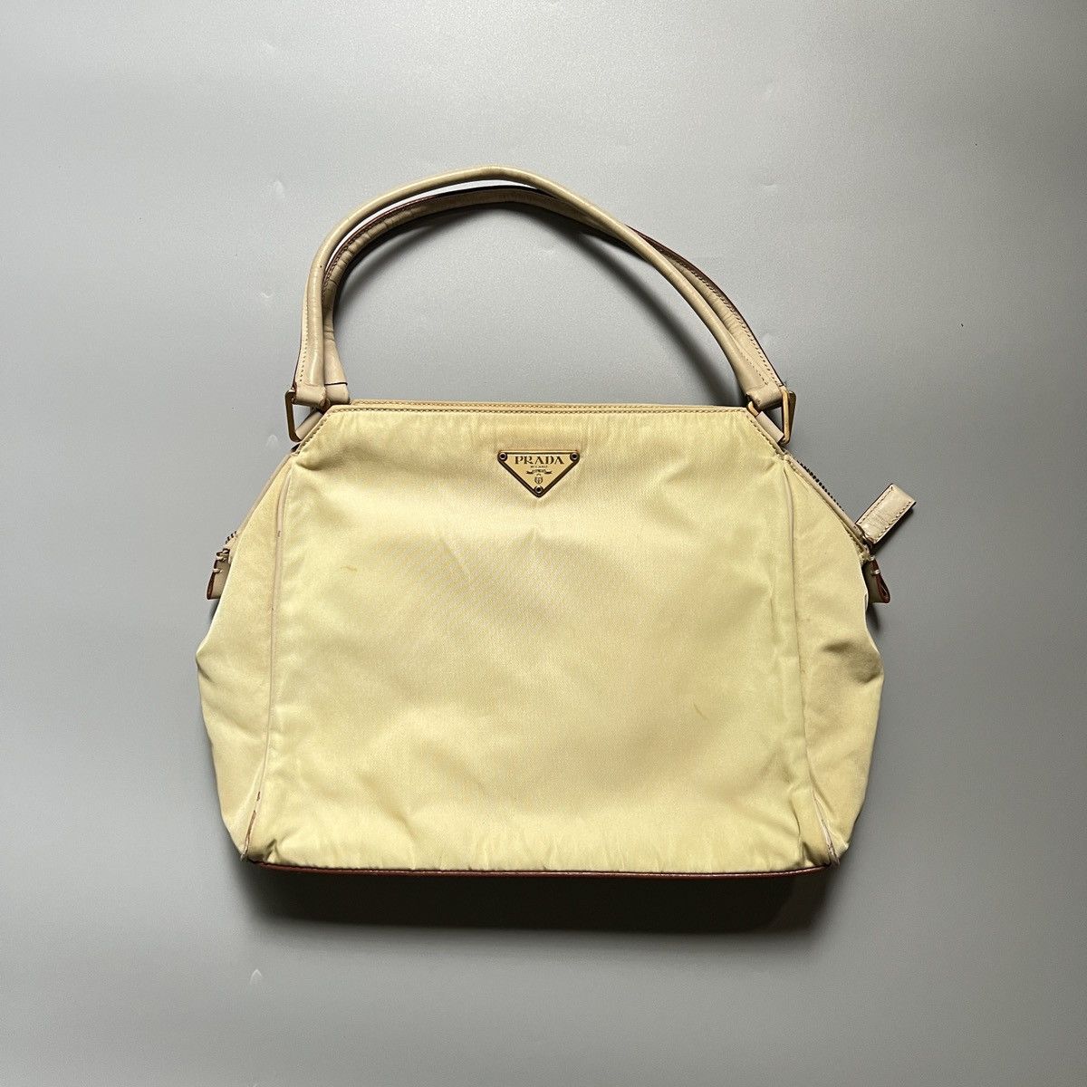 Prada Authentic Vintage Prada Tessuto "Champagne" Handbag Size ONE SIZE - 1 Thumbnail