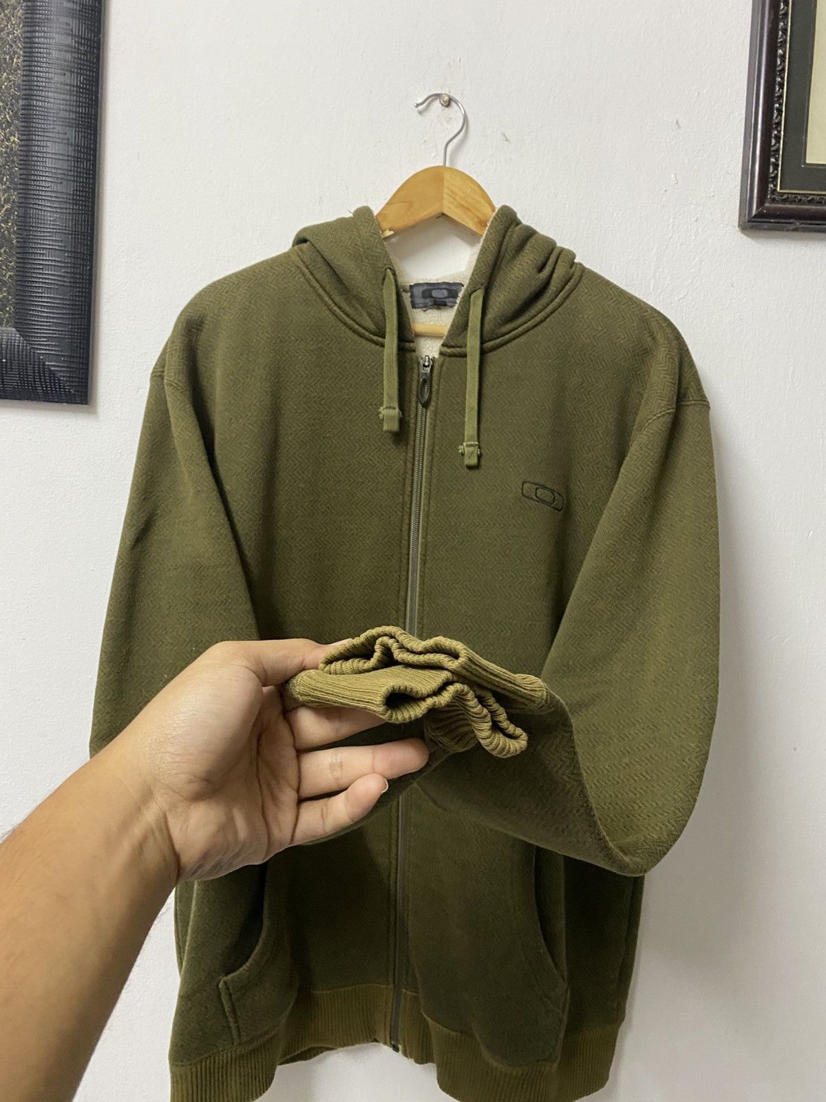 Oakley Vintage y2k oakley winter solid hoodie olive green Size US L / EU 52-54 / 3 - 5 Thumbnail
