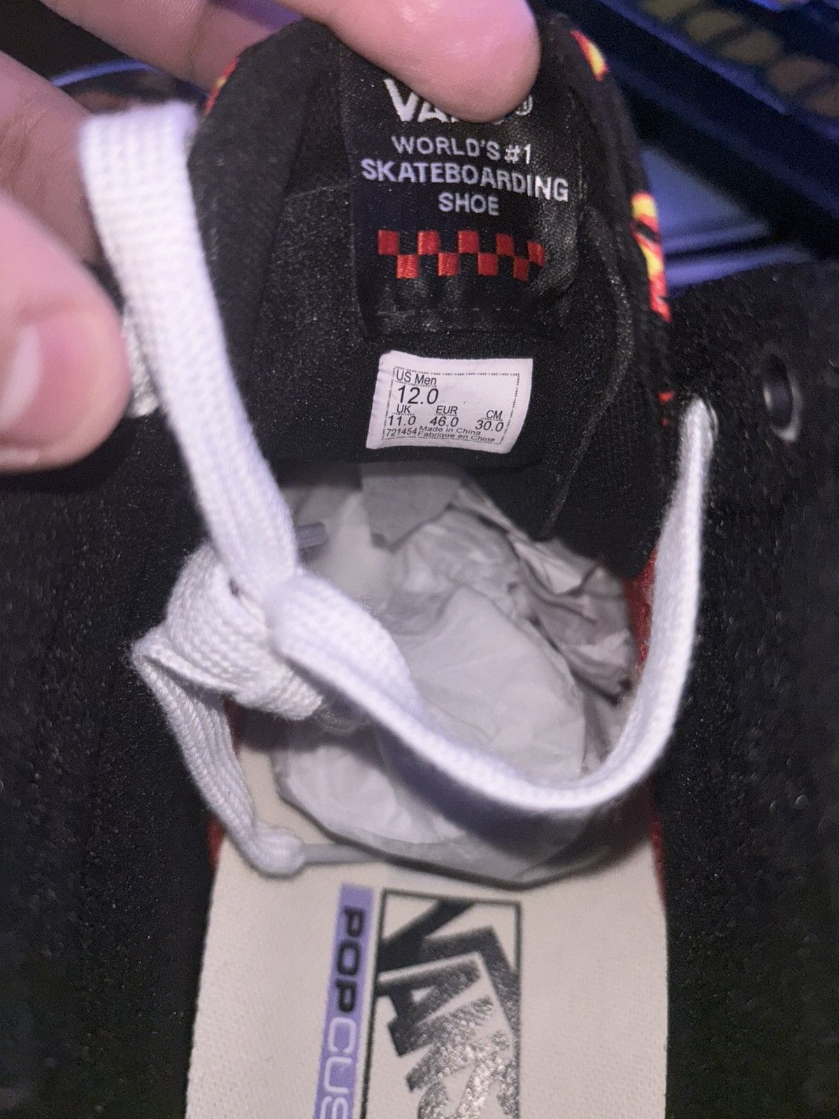 Vans Vans Sk8-Hi “Thrasher Allover Logo” Size US 12 / EU 45 - 4 Thumbnail