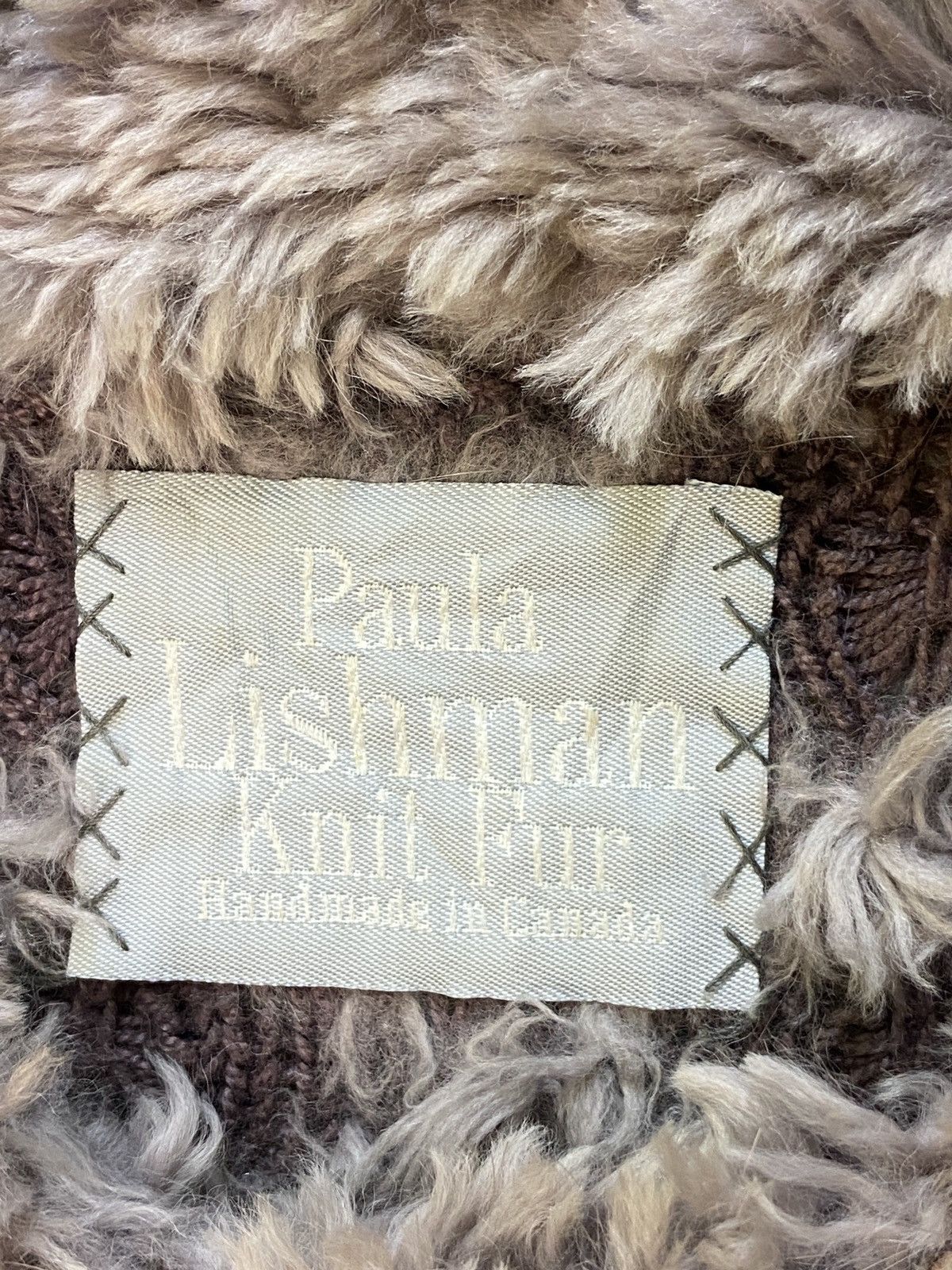 Homespun Knitwear Paula Lishman Knitted Fur Jacket - Handmade in Canada - mink Size M / US 6-8 / IT 42-44 - 3 Thumbnail