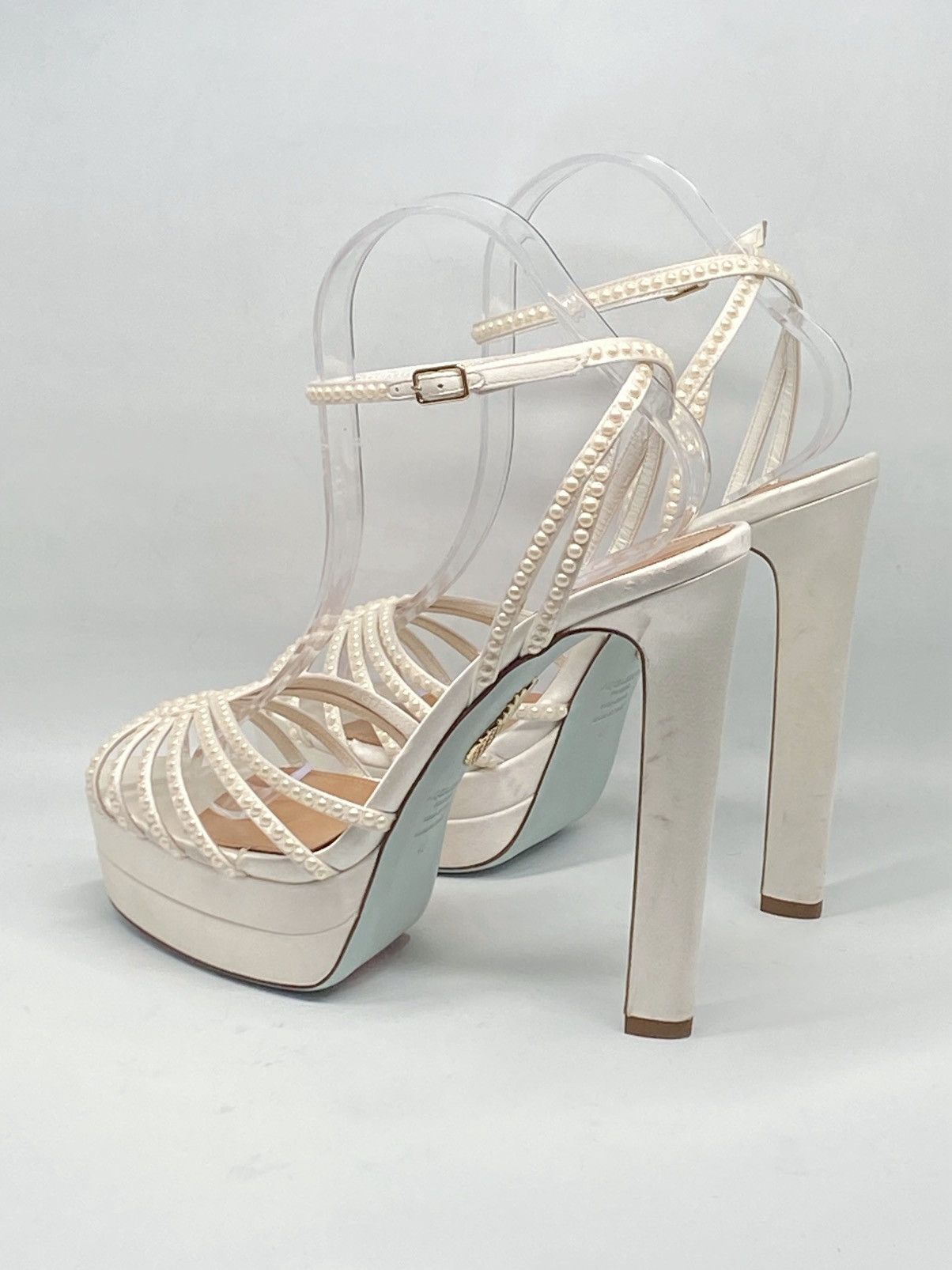 Aquazzura Aquazzura Flow Plateau 145MM Satin Sandals size 40 Size US 10 / IT 40 - 7 Thumbnail