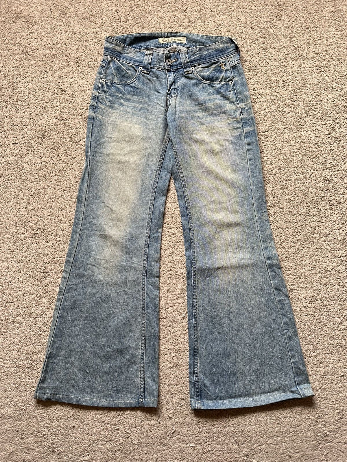 Cook Jeans 2000s Cook Jeans Washed Flare Jeans / Bootcut Jeans Size US 29 - 1 Thumbnail