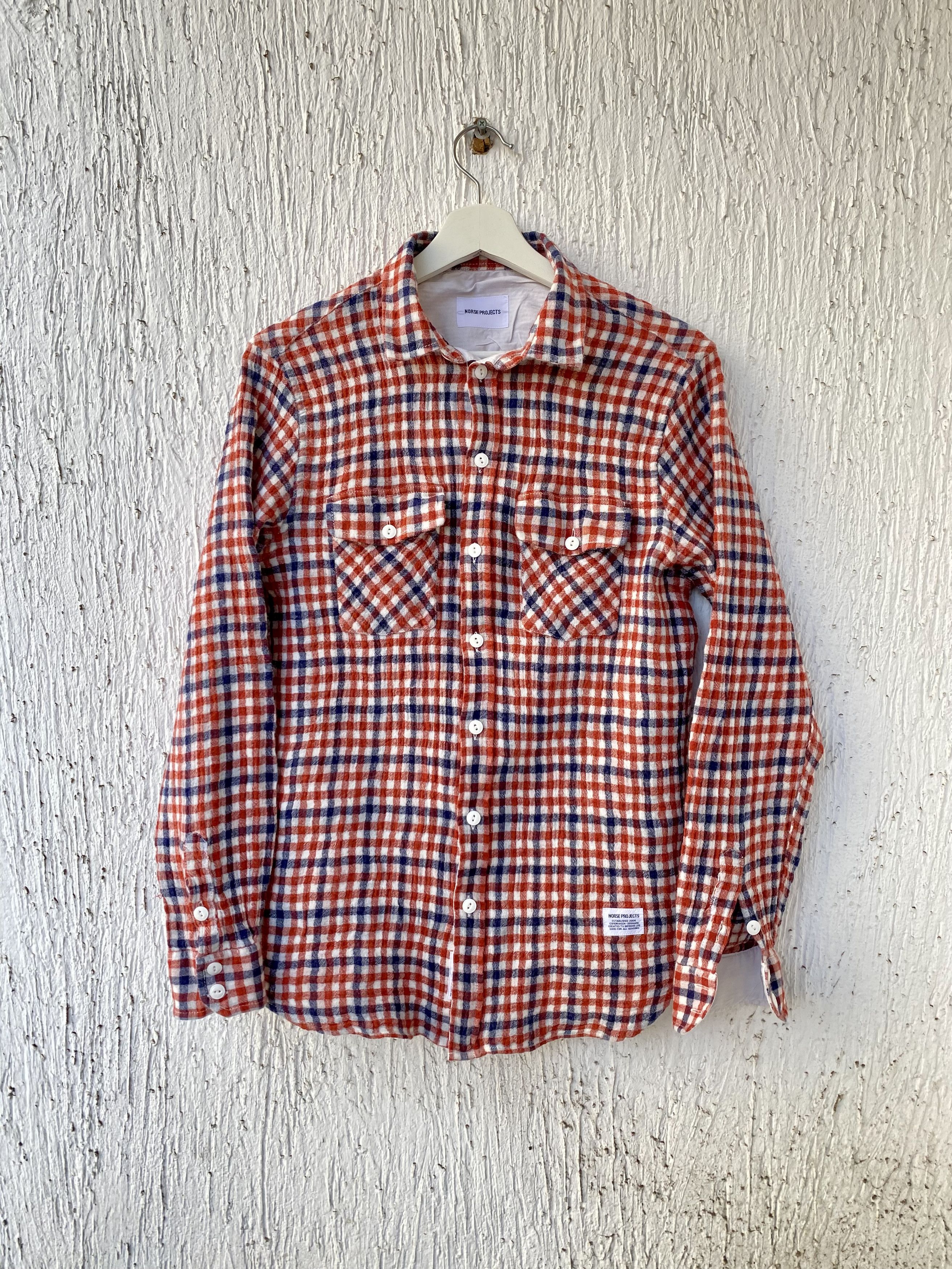 Norse Projects checked wool blend shirt Size US M / EU 48-50 / 2 - 1 Thumbnail
