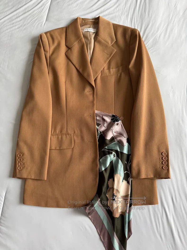 Dries Van Noten Dries Van Noten Coffee Scarf Blazer Jacket Size US S / EU 44-46 / 1 - 3 Thumbnail