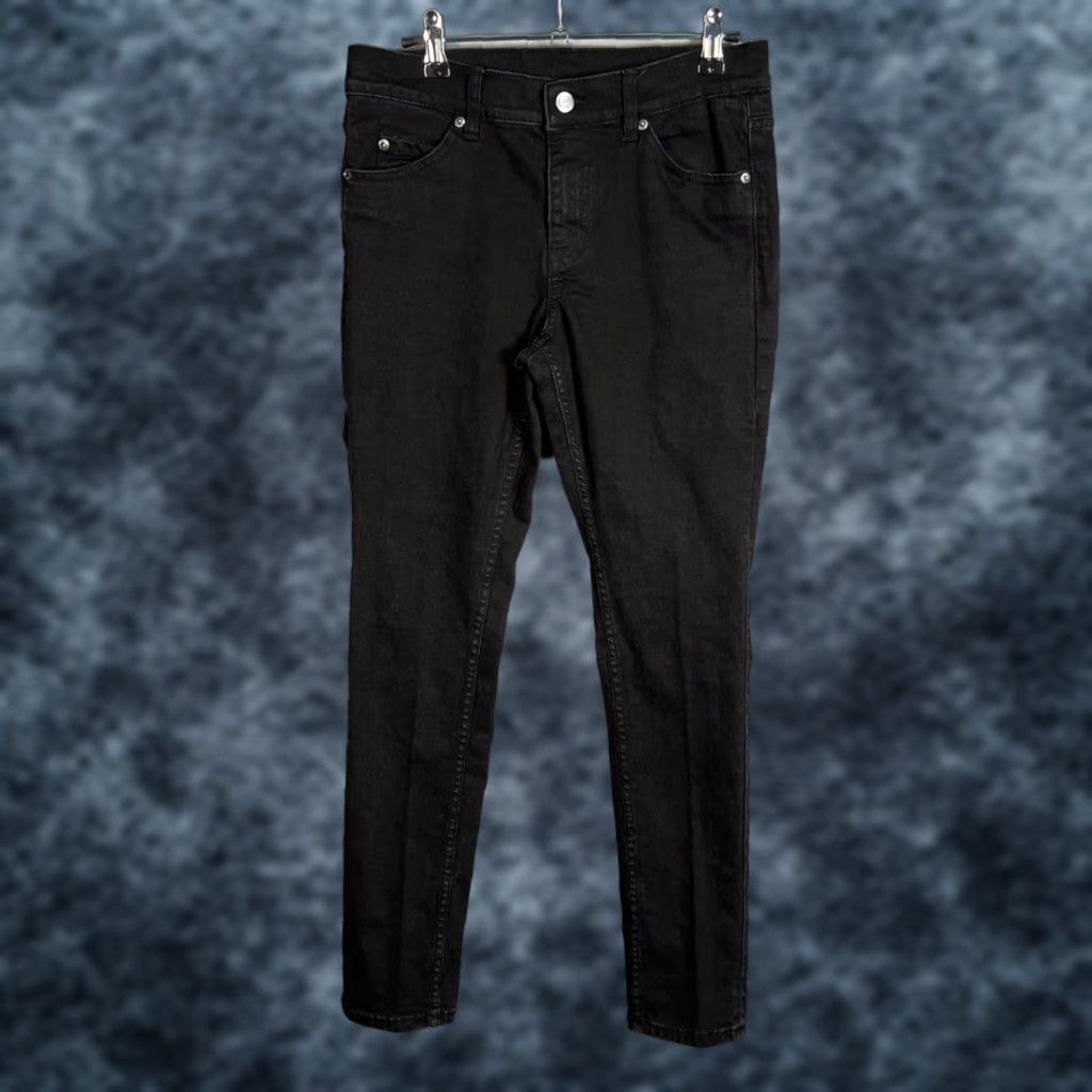 Cheap Monday Cheap Monday Jeans Womens 27x30 Black Cotton Blend Denim 5-Pocket Stretch Slim Size 27" / US 4 / IT 40 - 1 Thumbnail