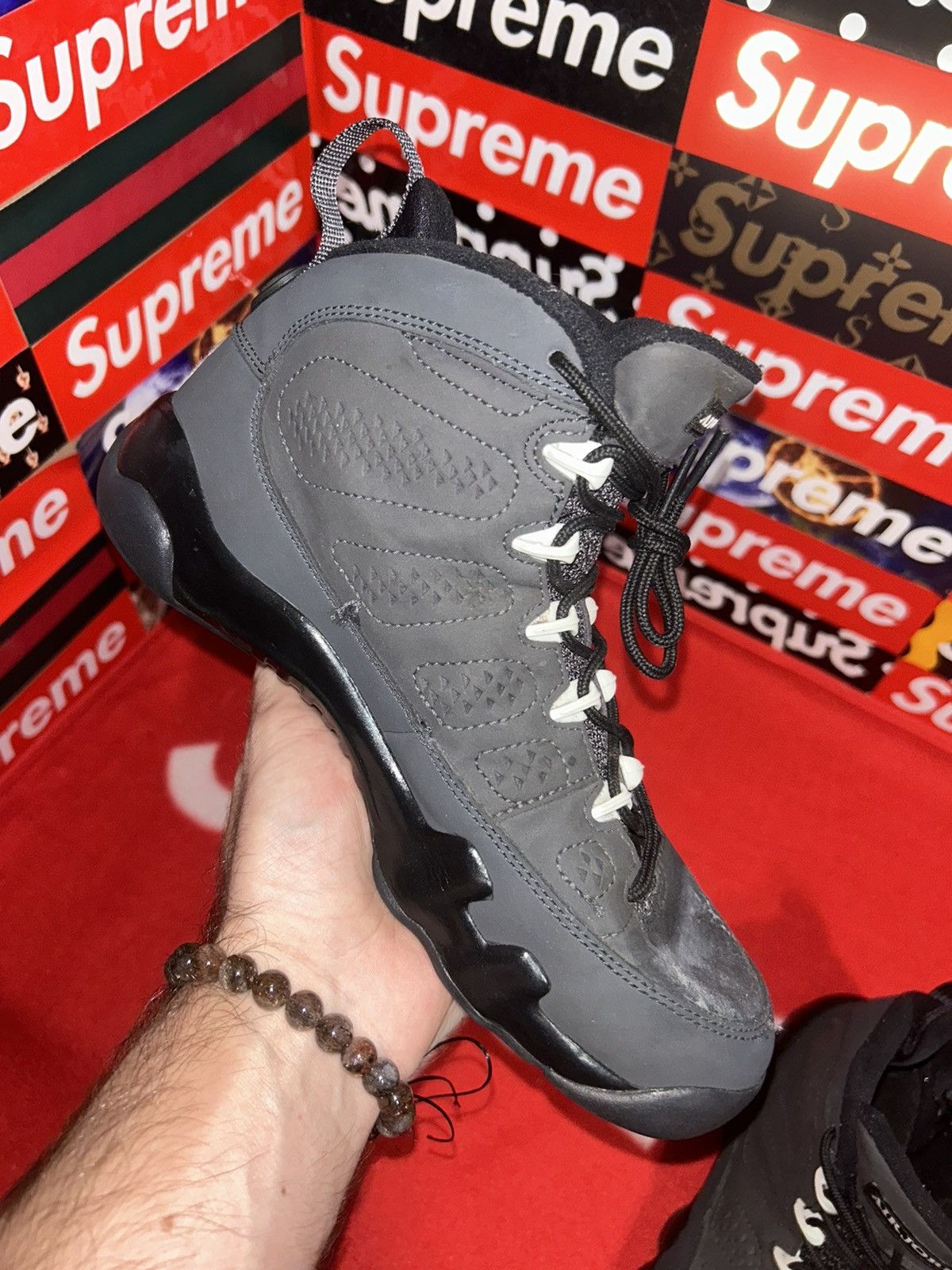 Jordan Brand Nike Jordan 9 Retro Anthracite 9 (GS) 302359-013 size 5.5y Size US 5.5 / EU 38 - 10 Thumbnail