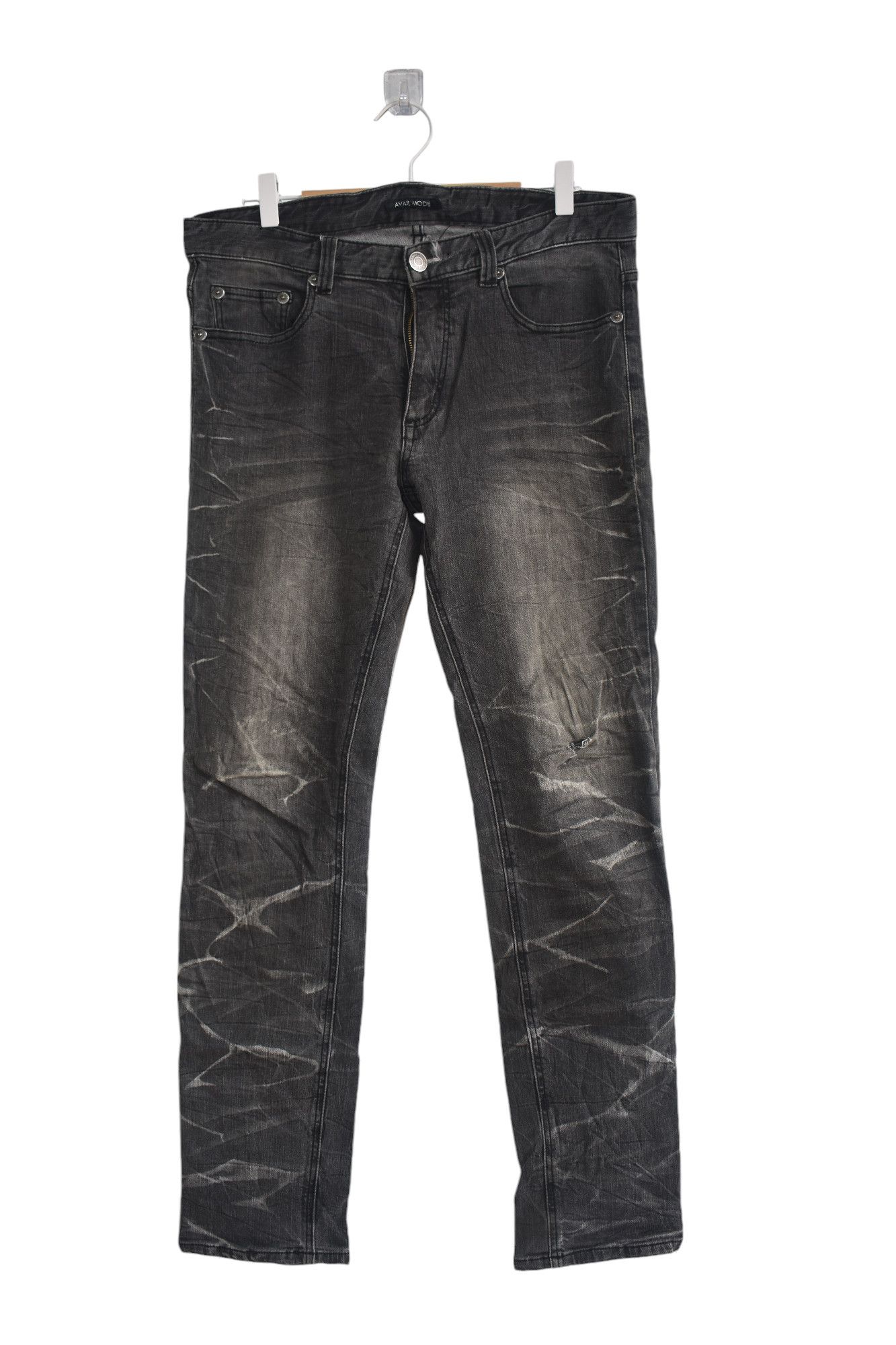 Japanese Brand × Vintage Wide Leg !! Avail Mode Japanese Distress Jeans W33 Size US 33 - 1 Thumbnail